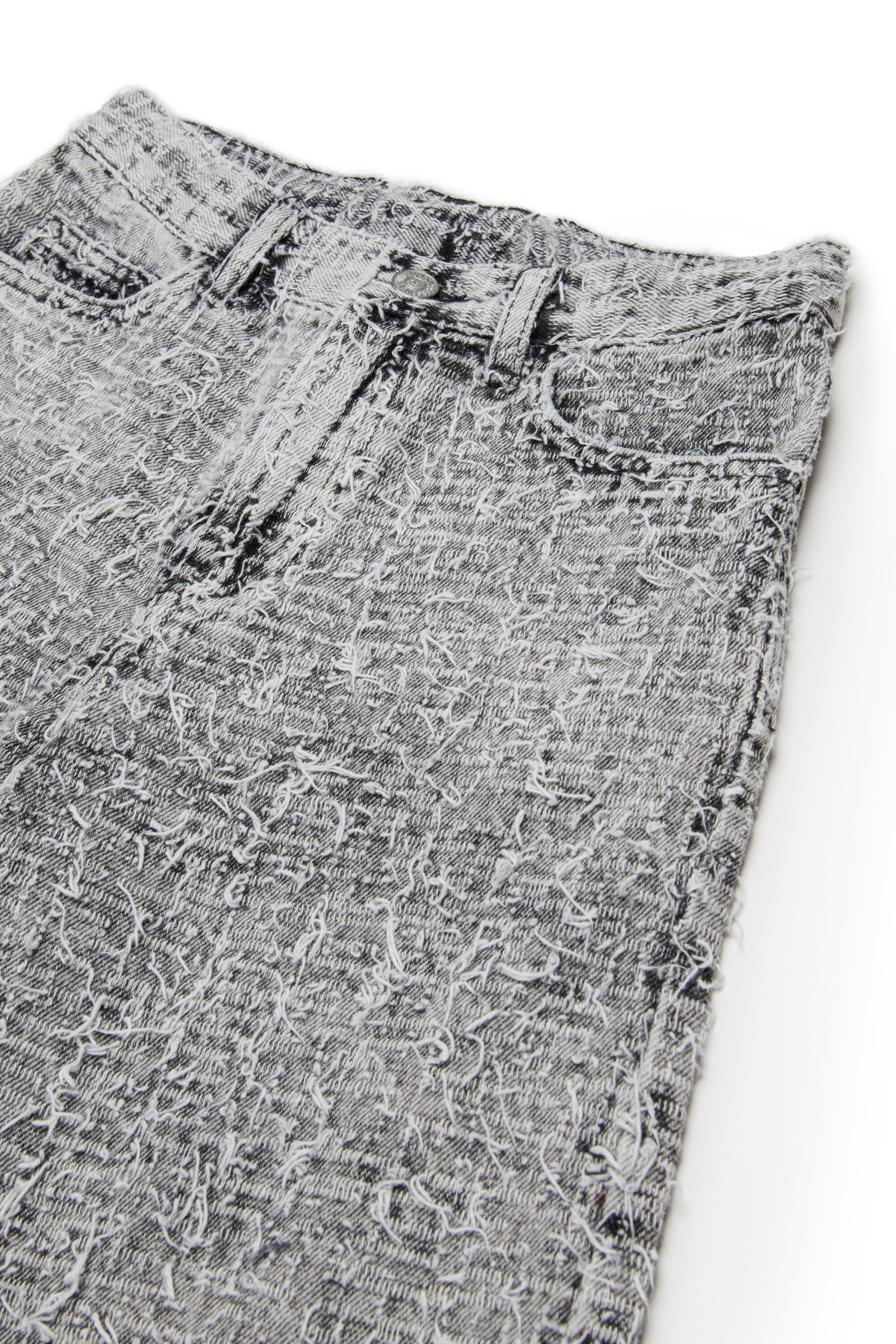 Shorts in denim effetto vissuto