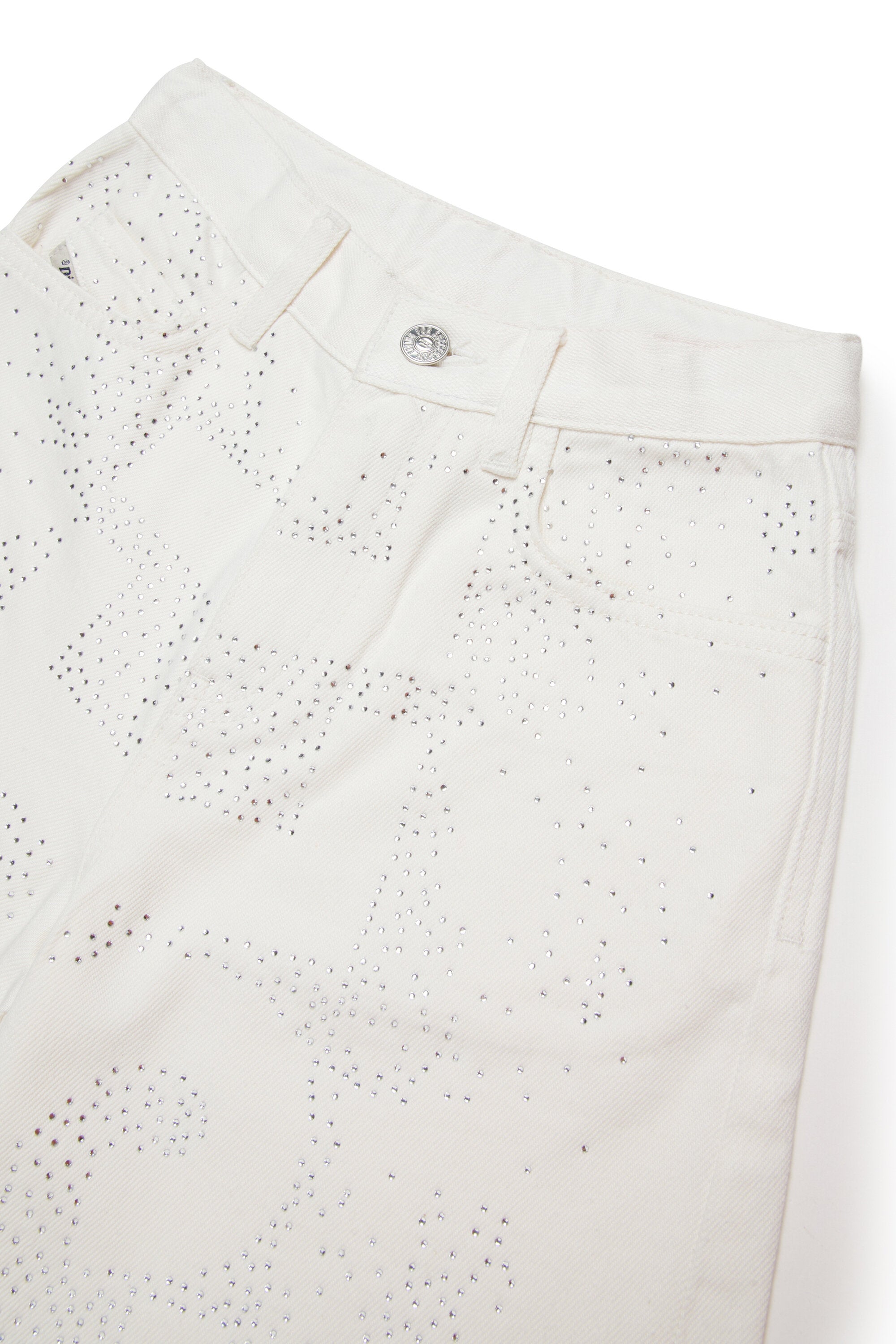 Denimshorts mit Applikationen auf der Vorderseite