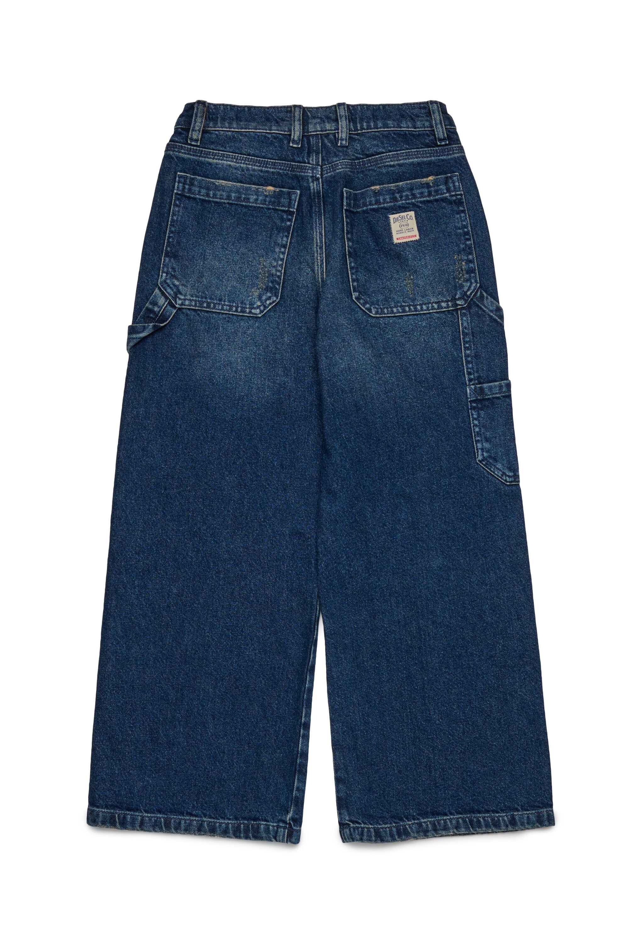 Jeans relaxed blu scuro effetto dirty - D-Argjx Work