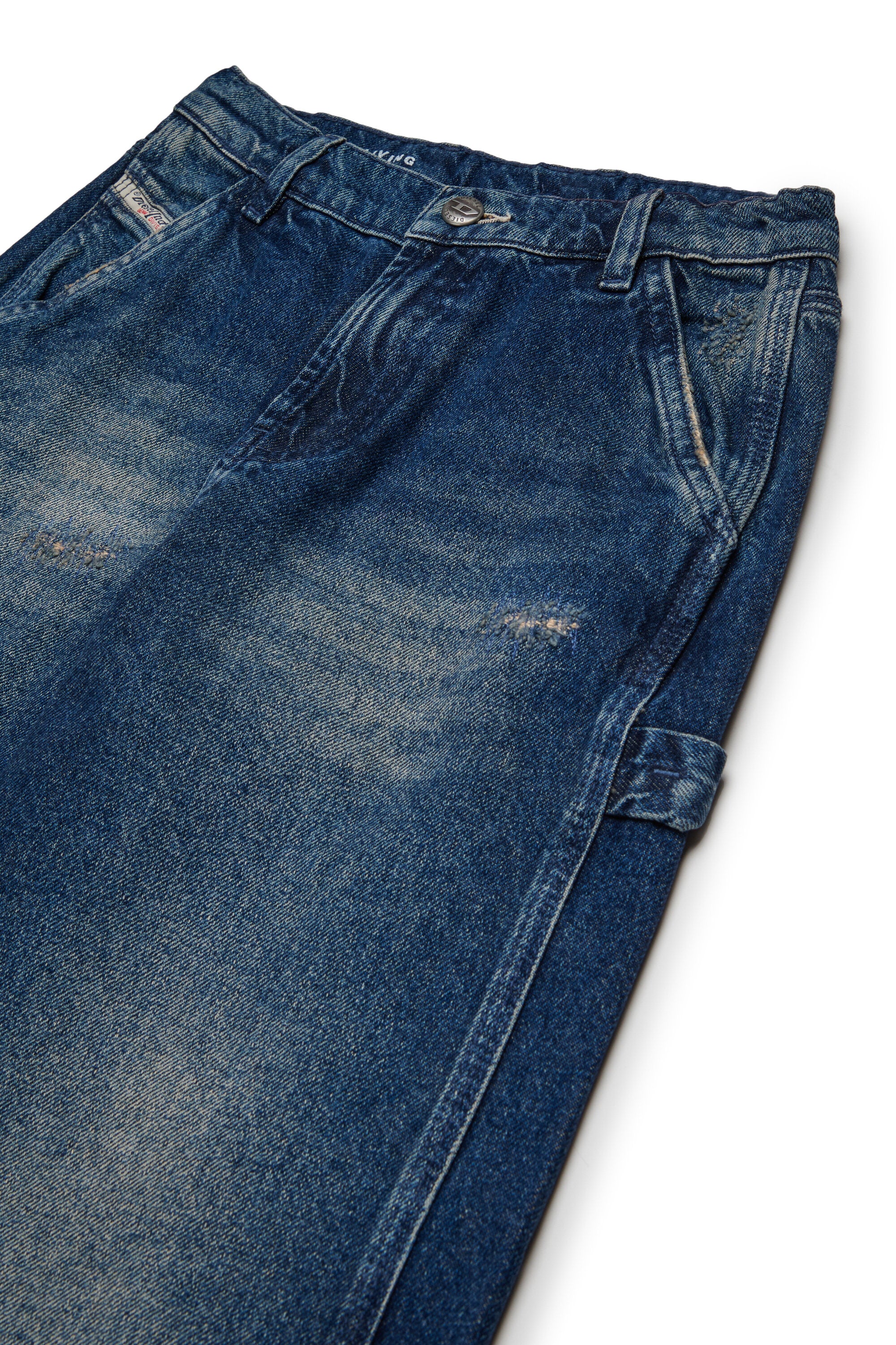 Jeans relaxed blu scuro effetto dirty - D-Argjx Work