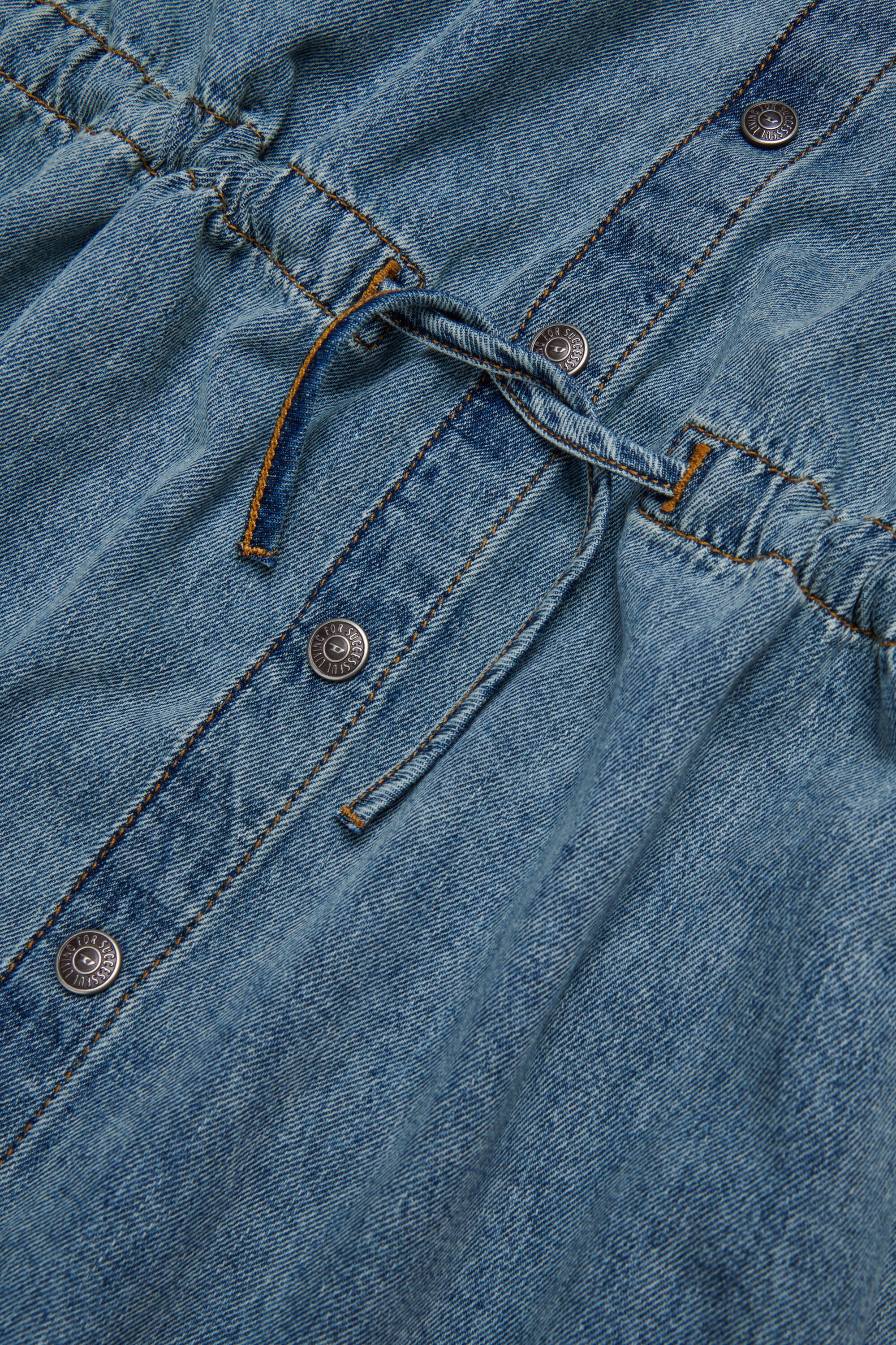 Abito camicia in denim effetto marmorizzato