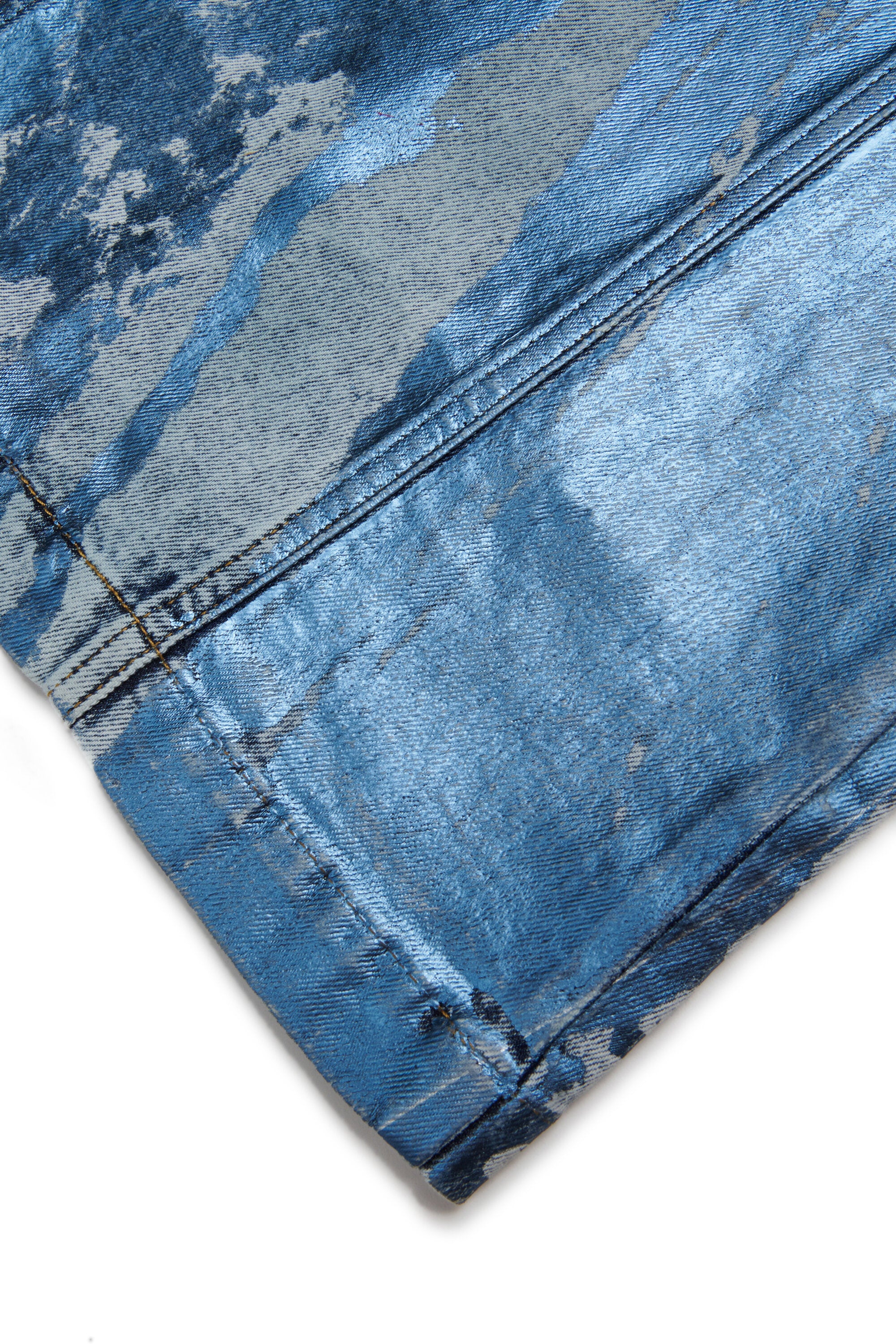 Abito smanicato in denim con finishing mylar