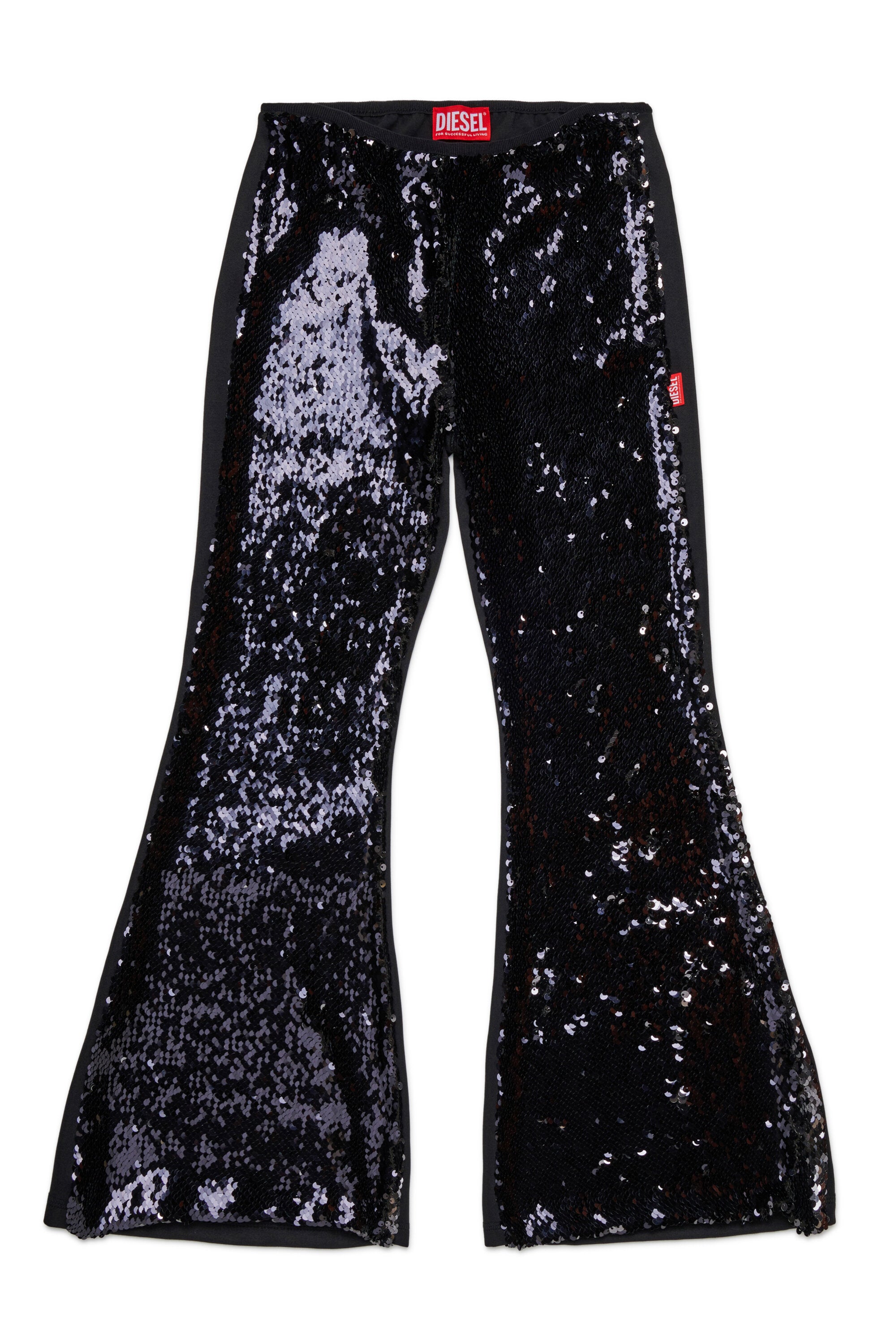 Sequined flare pants