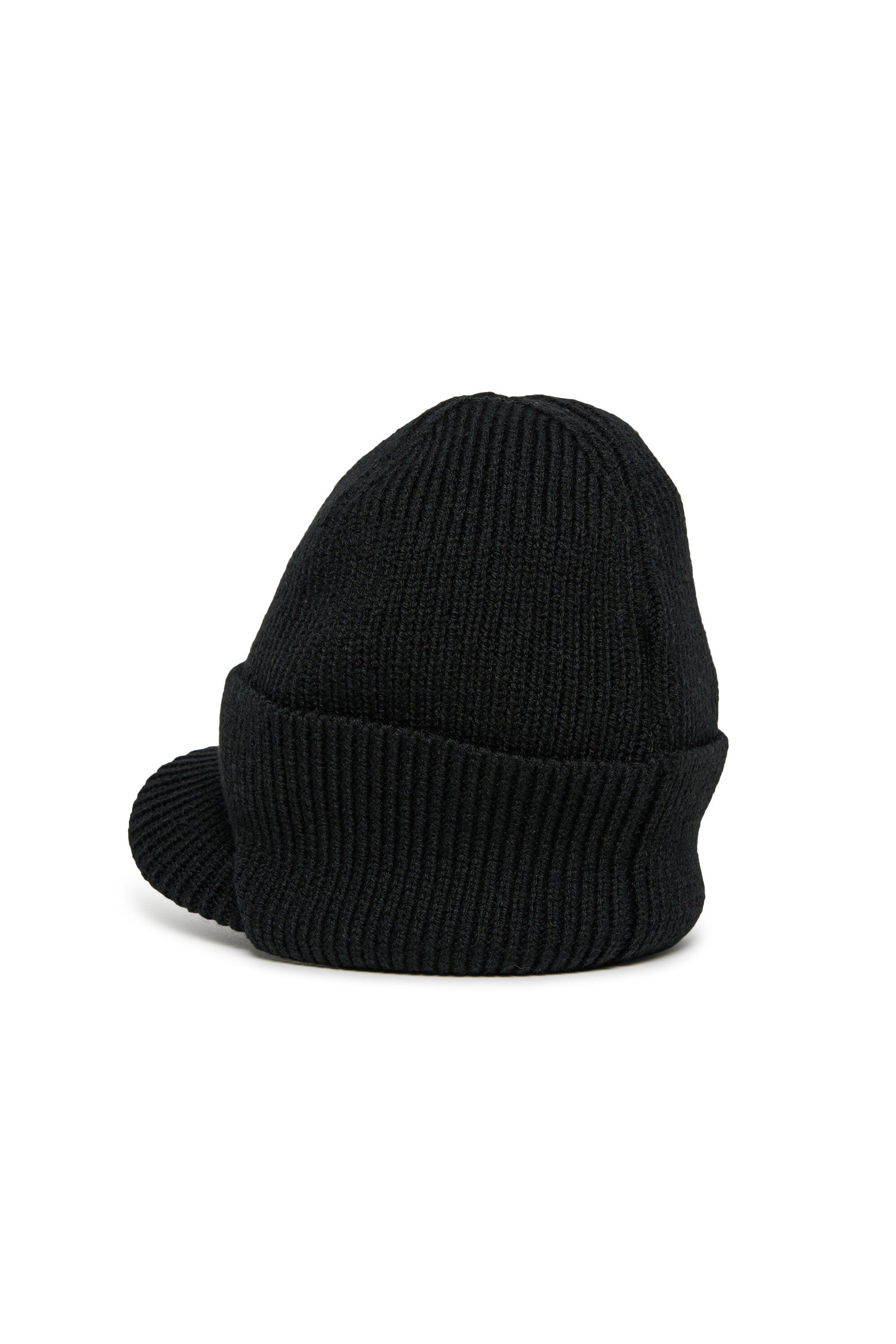 Berretto beanie misto lana con visiera