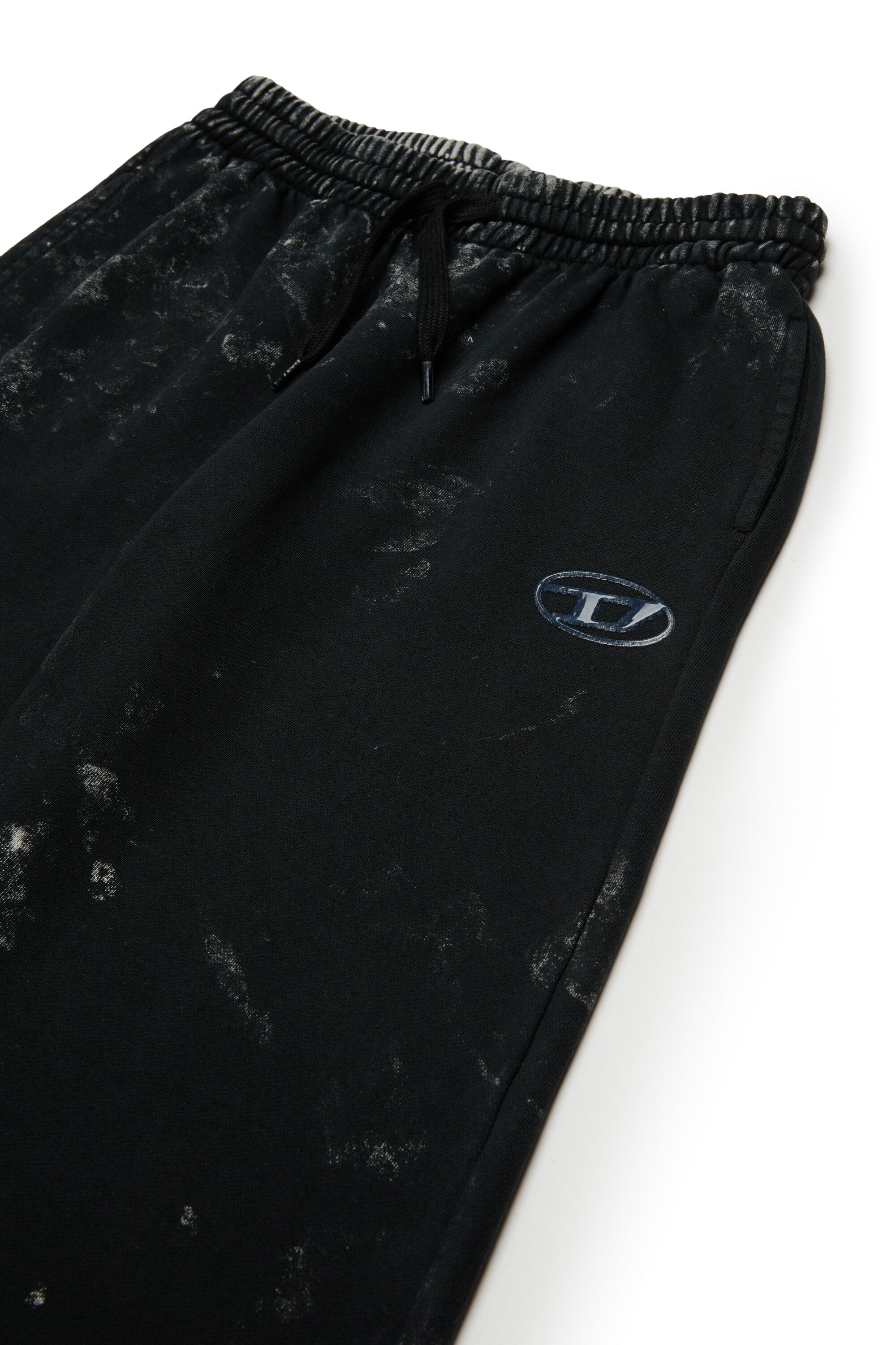 Pantaloni wide in felpa marmorizzata