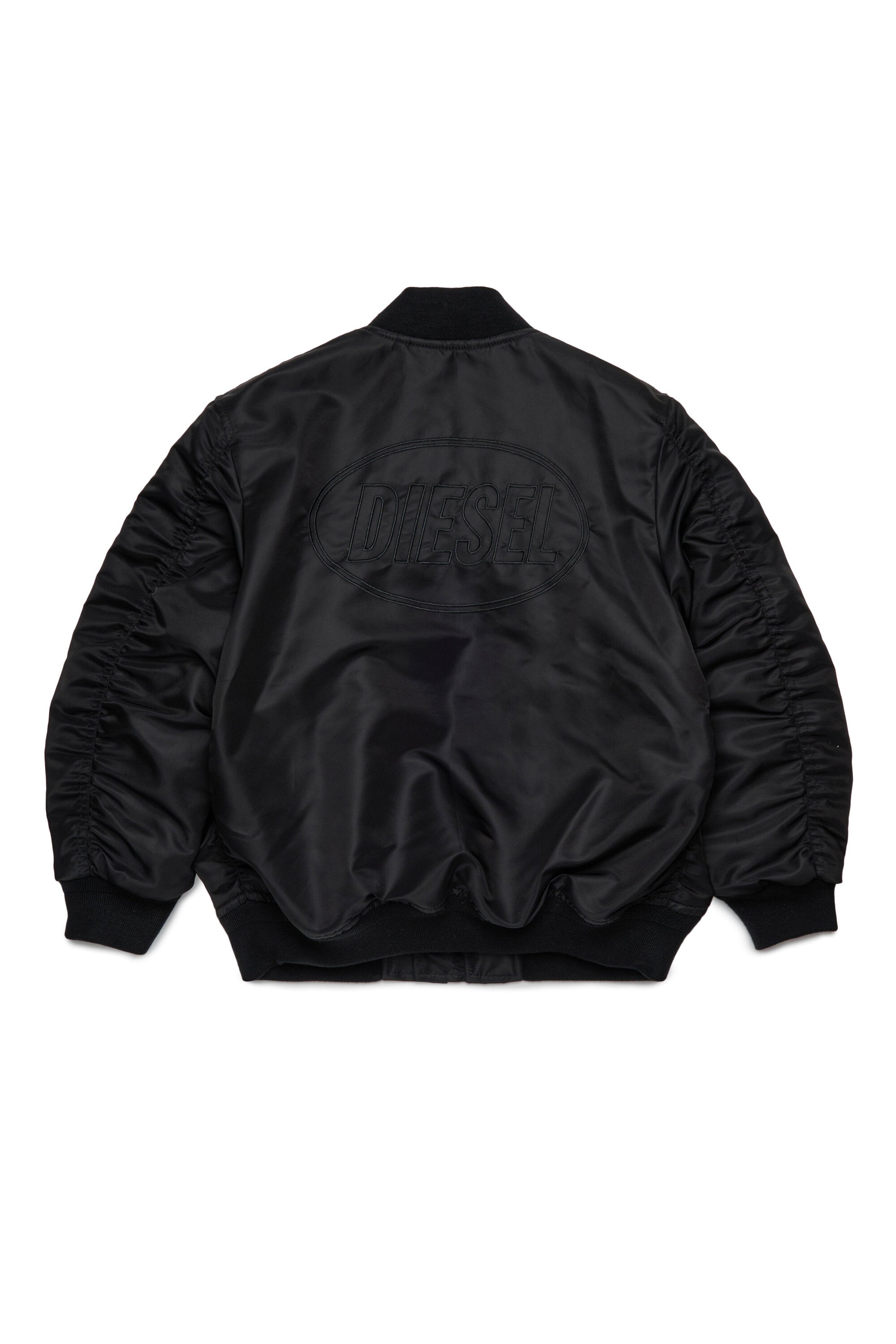 Giacca bomber in gabardina con maxi logo