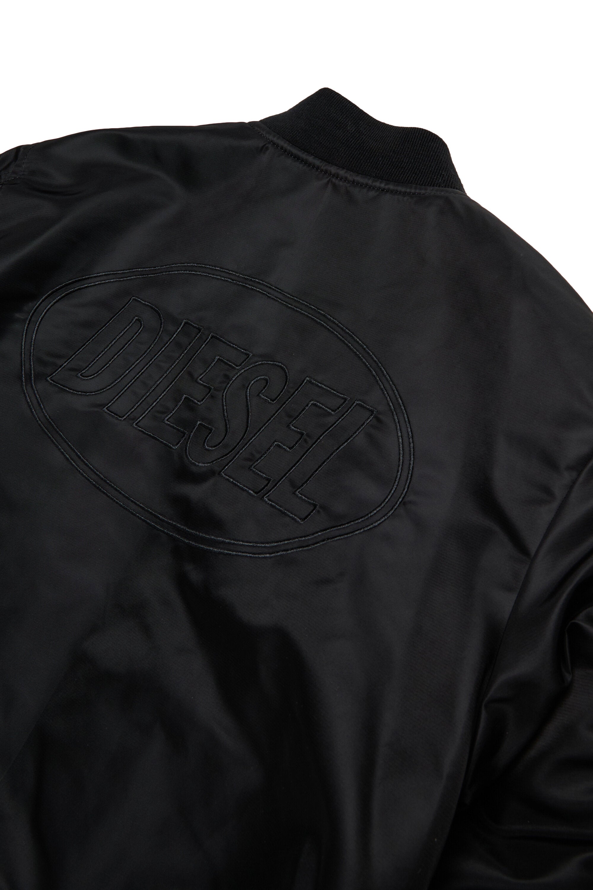 Giacca bomber in gabardina con maxi logo