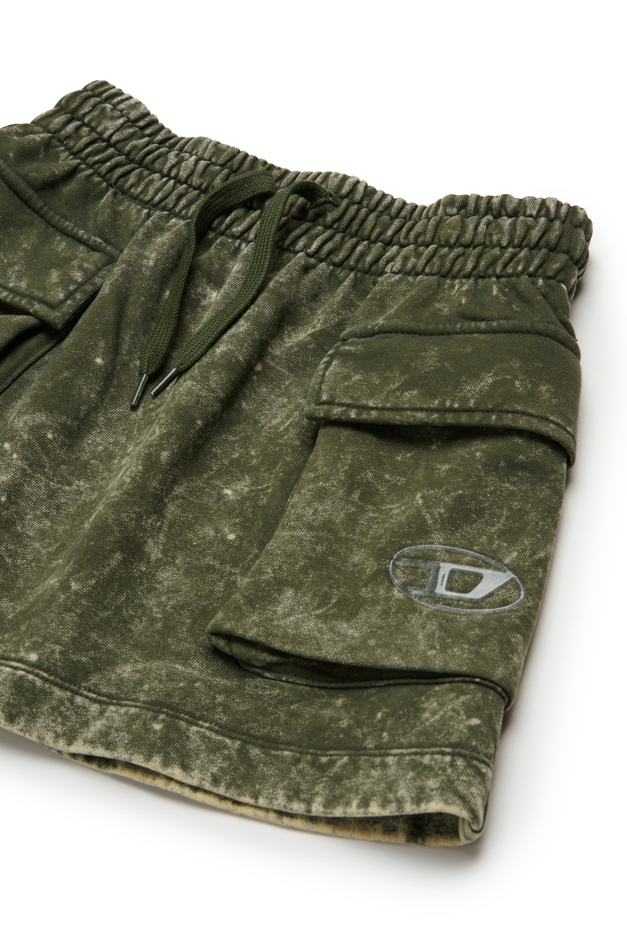 Marbled fleece cargo mini skirt