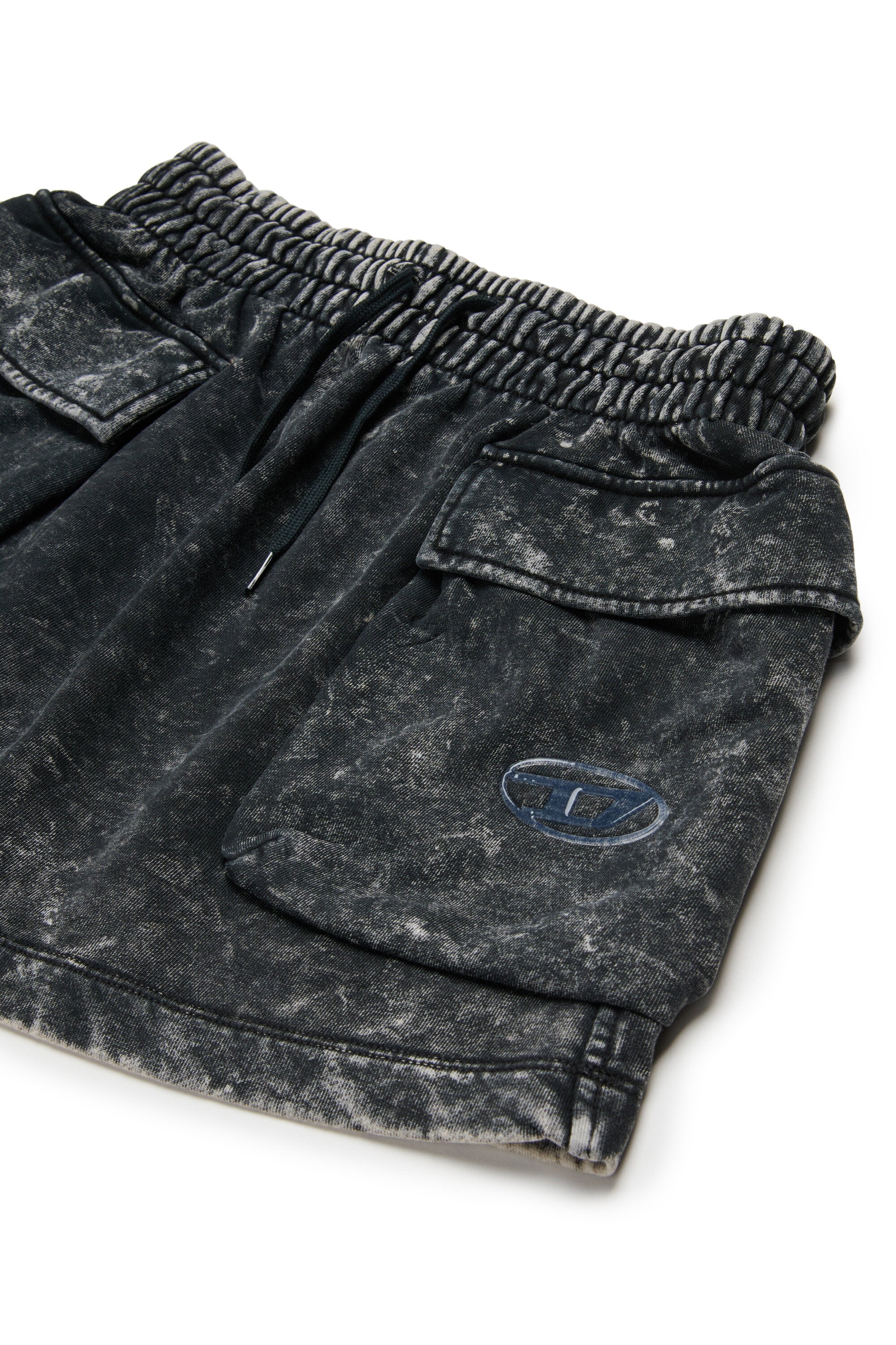 Cargominirock aus marmoriertem Fleece