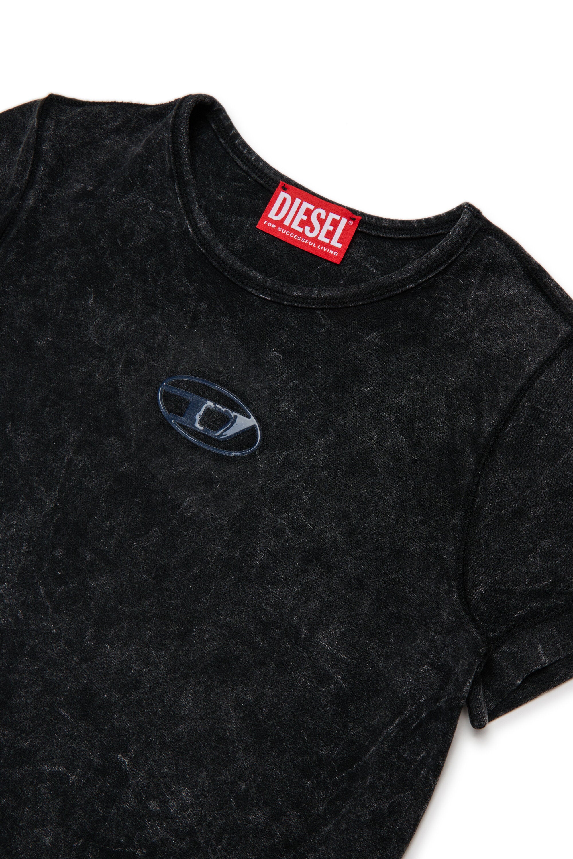 T-shirt en viscose avec effet marbré ombré