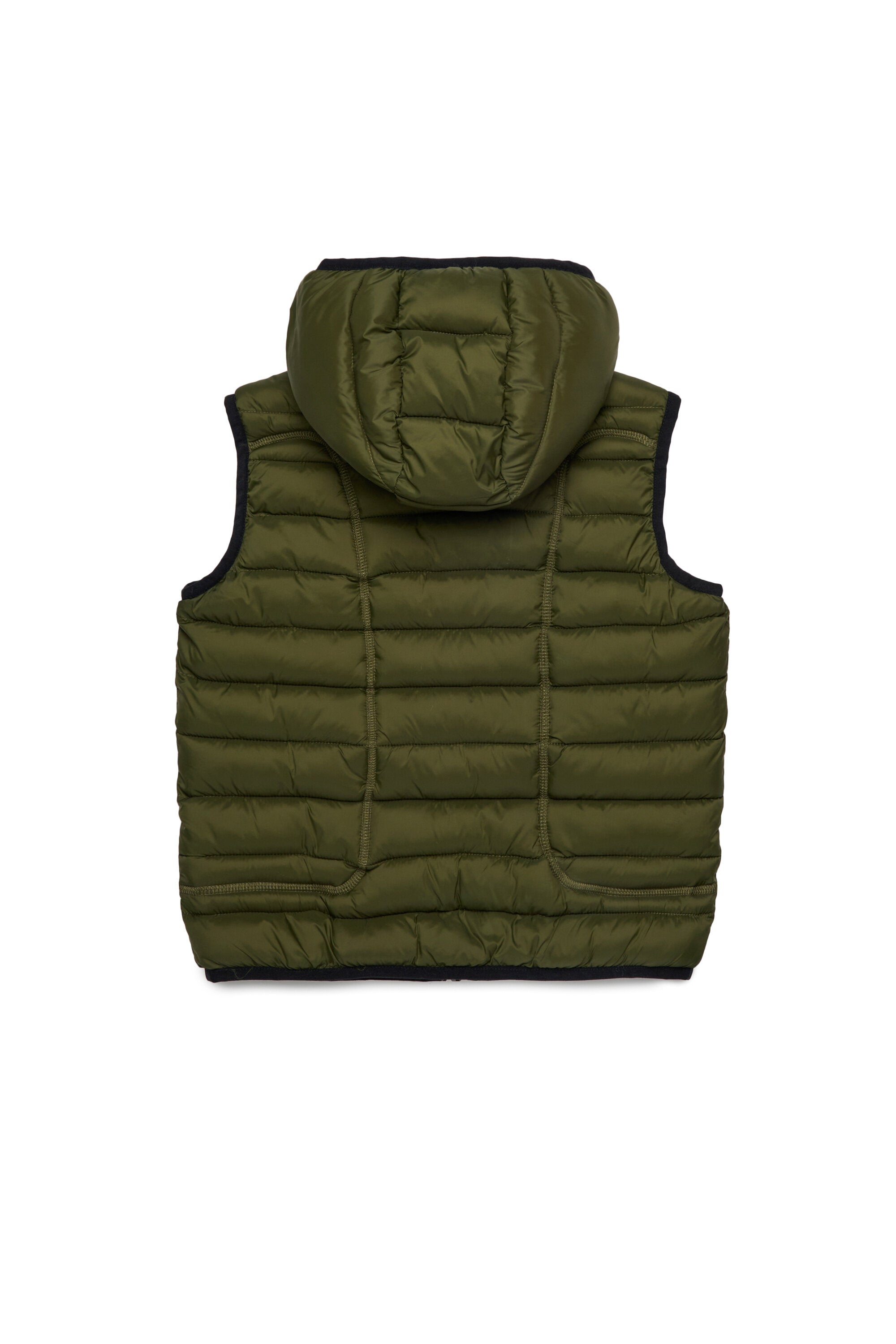 Gilet lightweight con cappuccio e logo Oval D