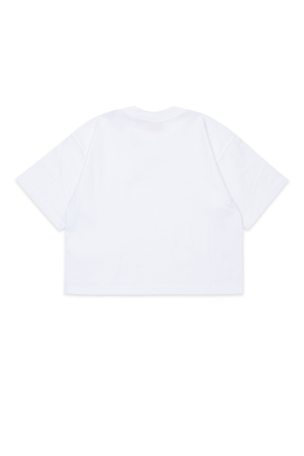 T-shirt boxy in jersey con logo Oval D