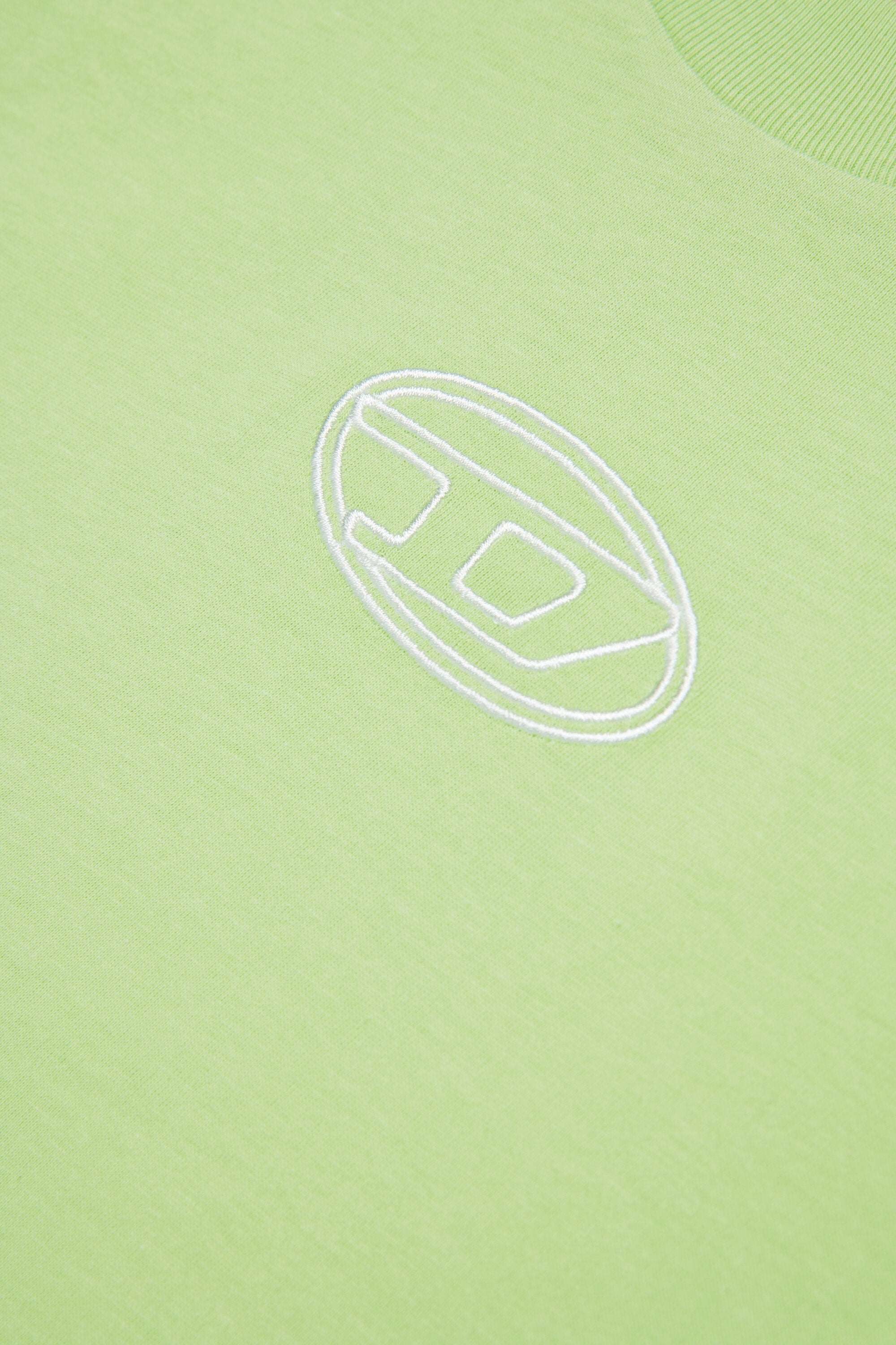 T-shirt boxy in jersey con logo Oval D