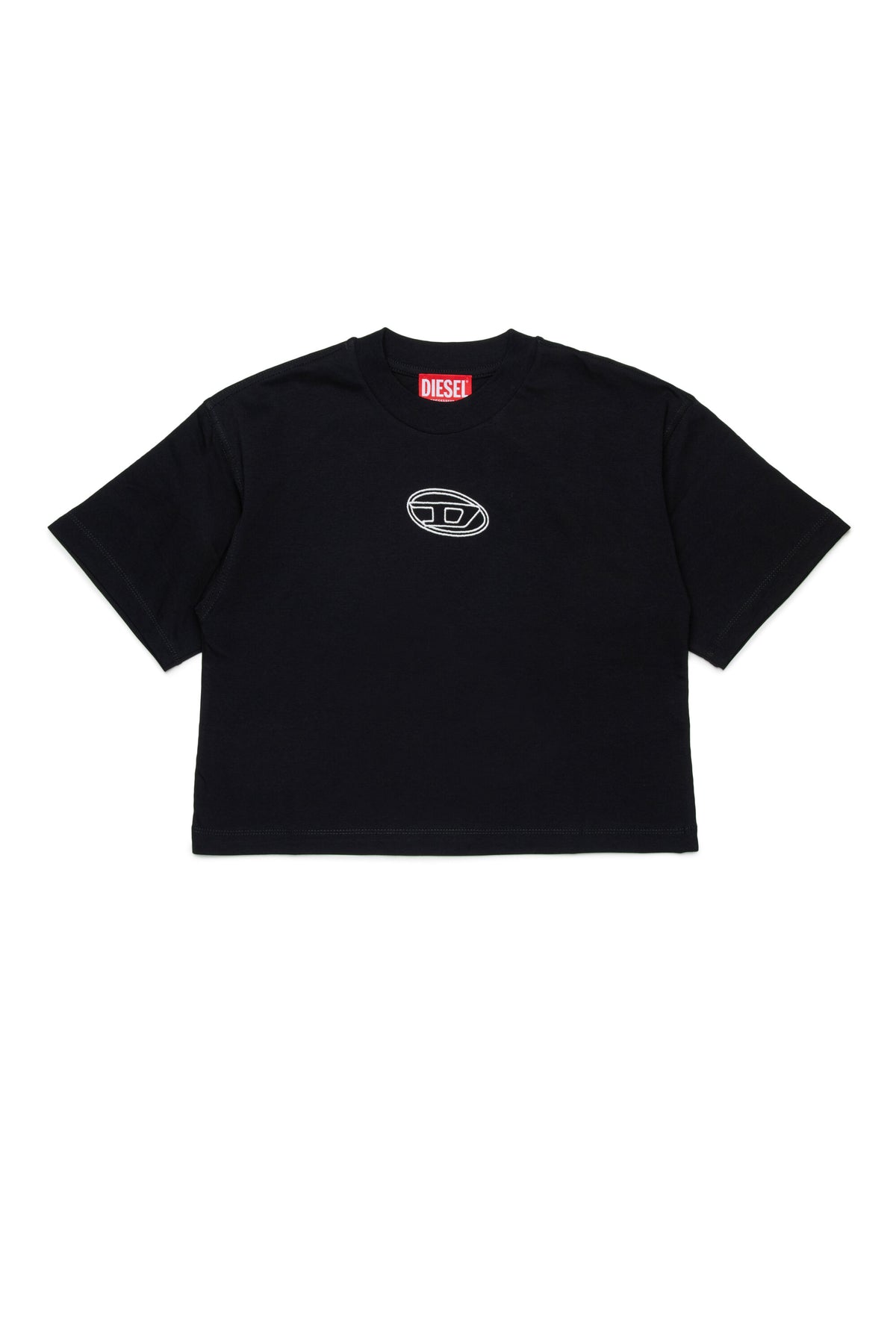 Boxy-Jersey-T-Shirt mit Oval D-Logo