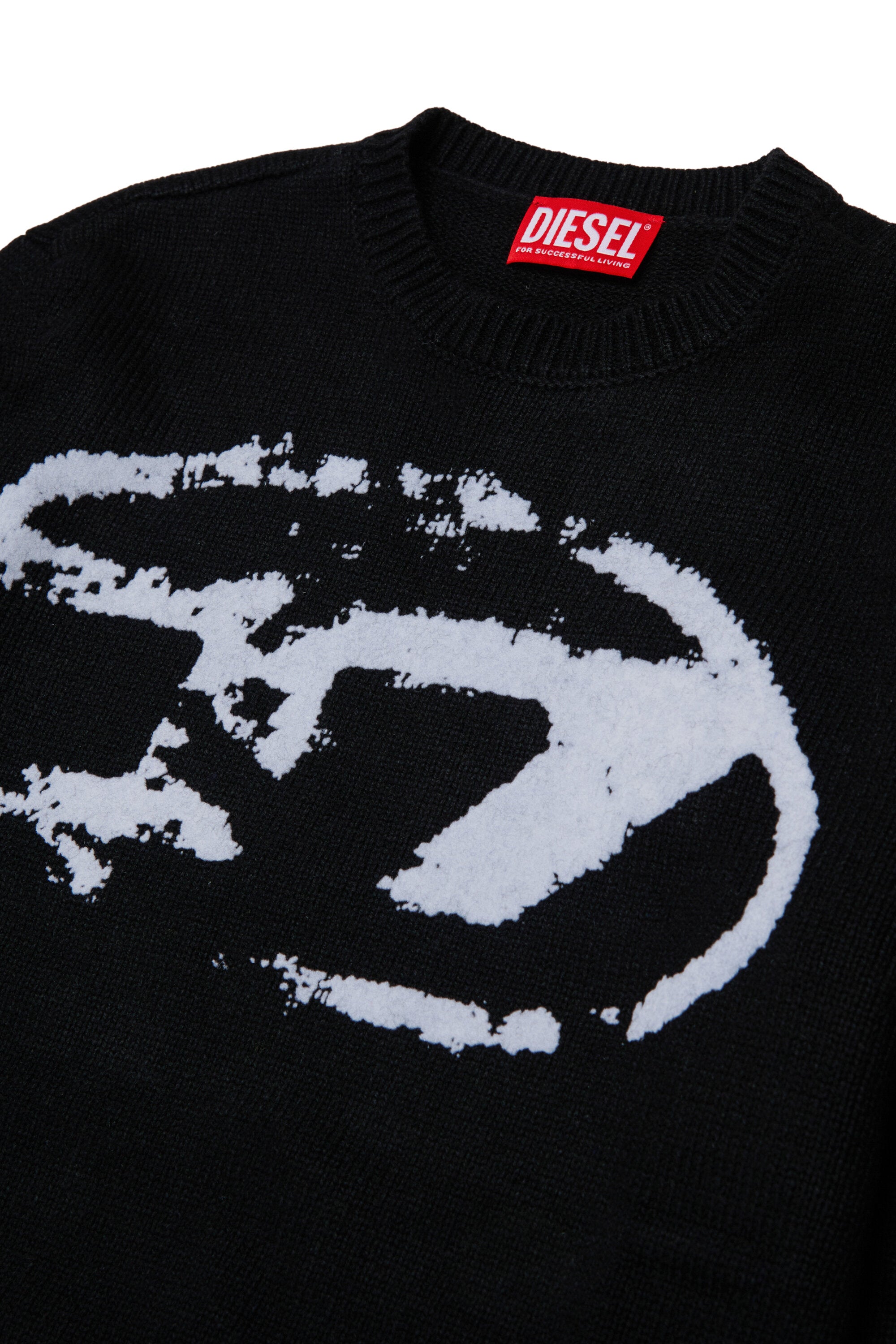 Pullover misto lana e cashmere con logo