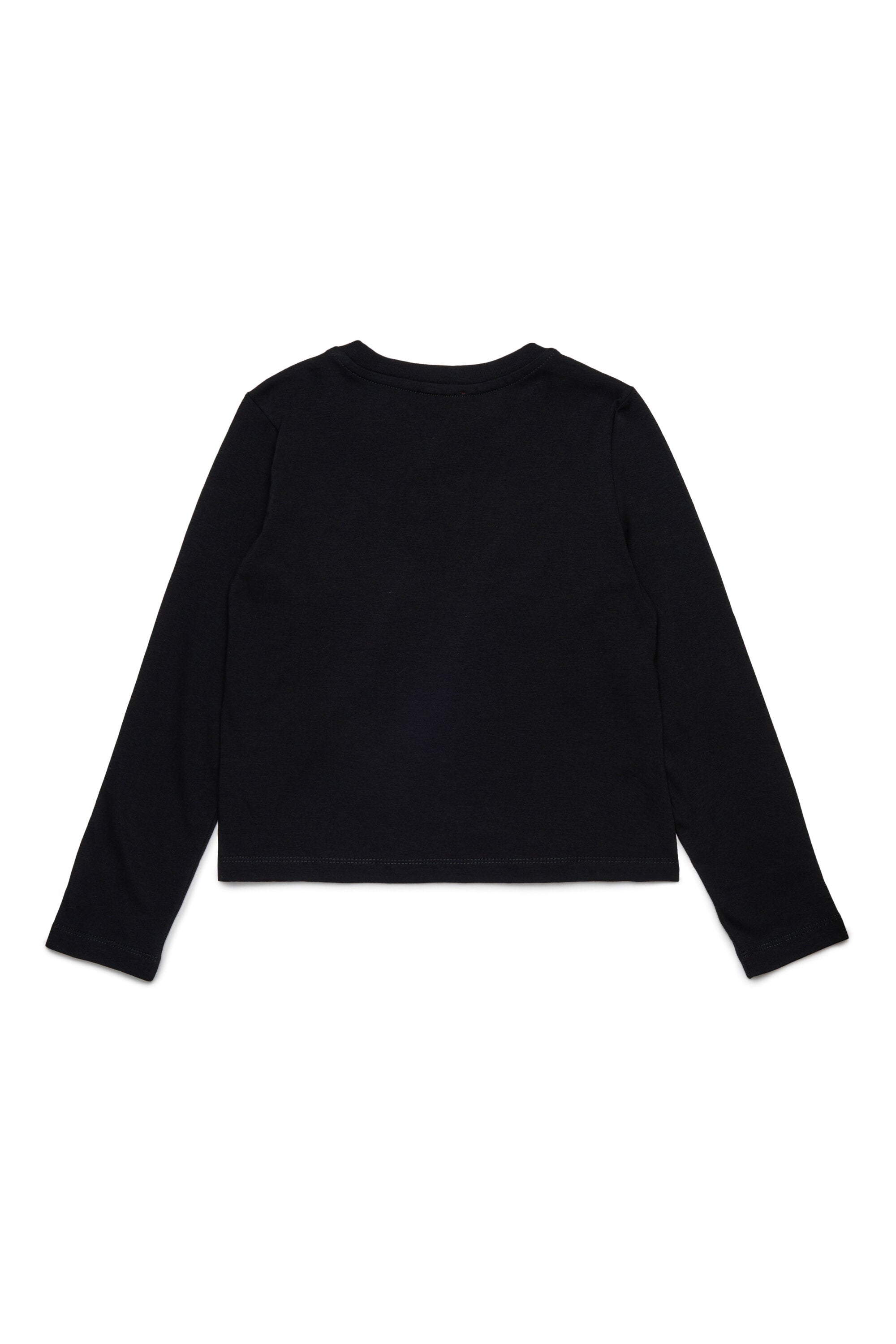 T-shirt manica lunga in jersey con logo Oval D