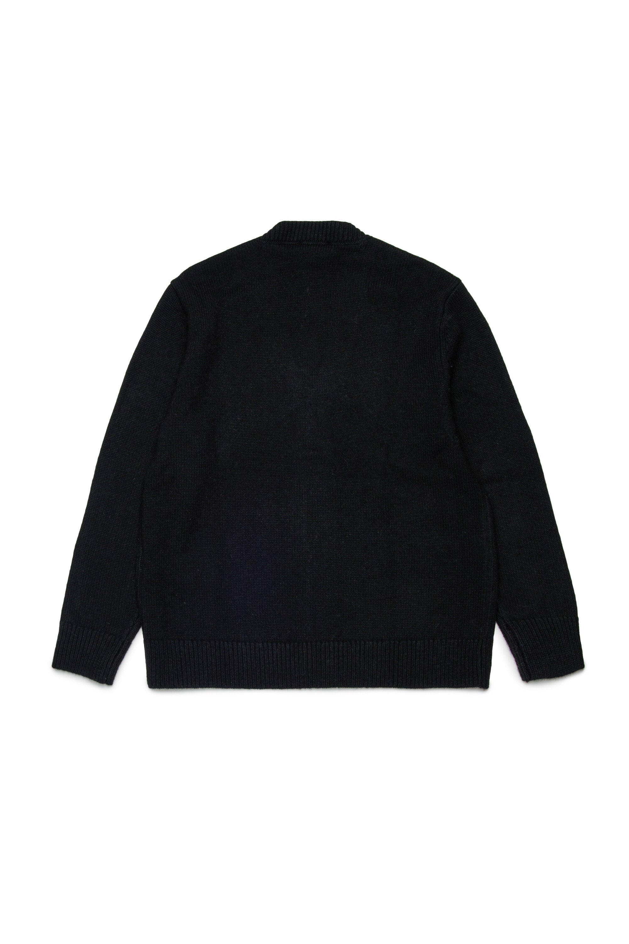 Cardigan misto lana e cashmere con patch