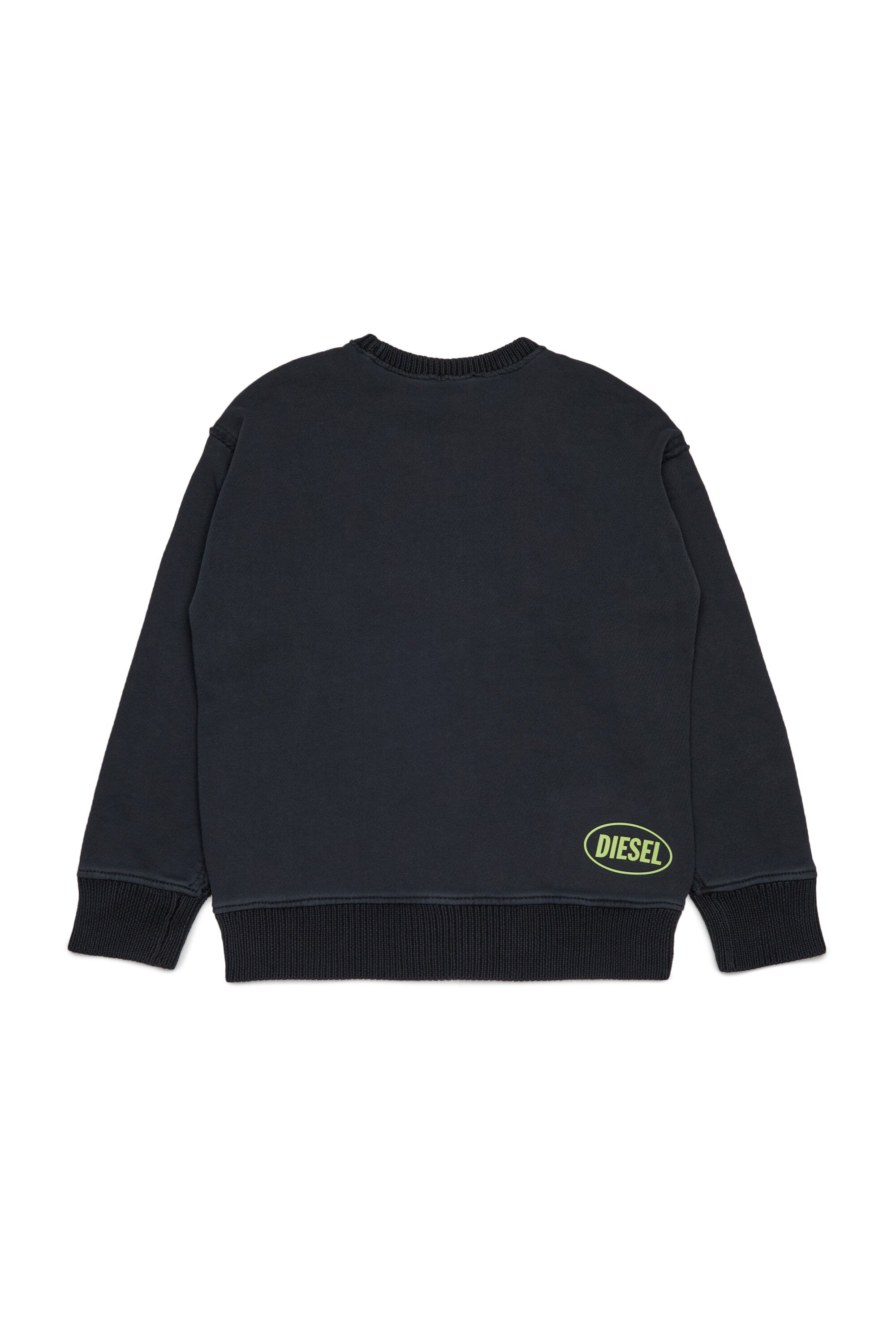 Chandail en molleton et en tricot à effet usé