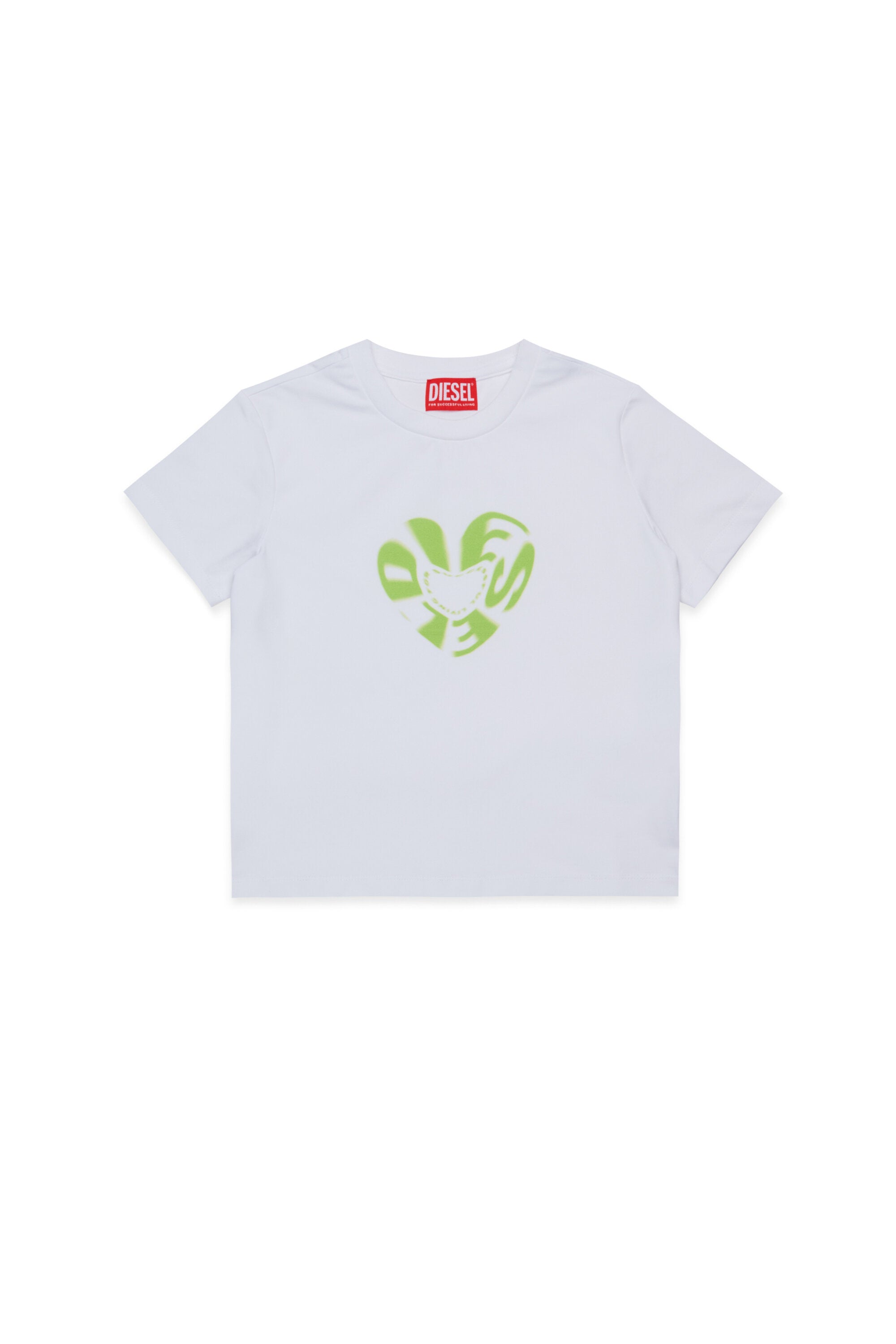 T-shirt in jersey stretch con grafica Diesel Heart