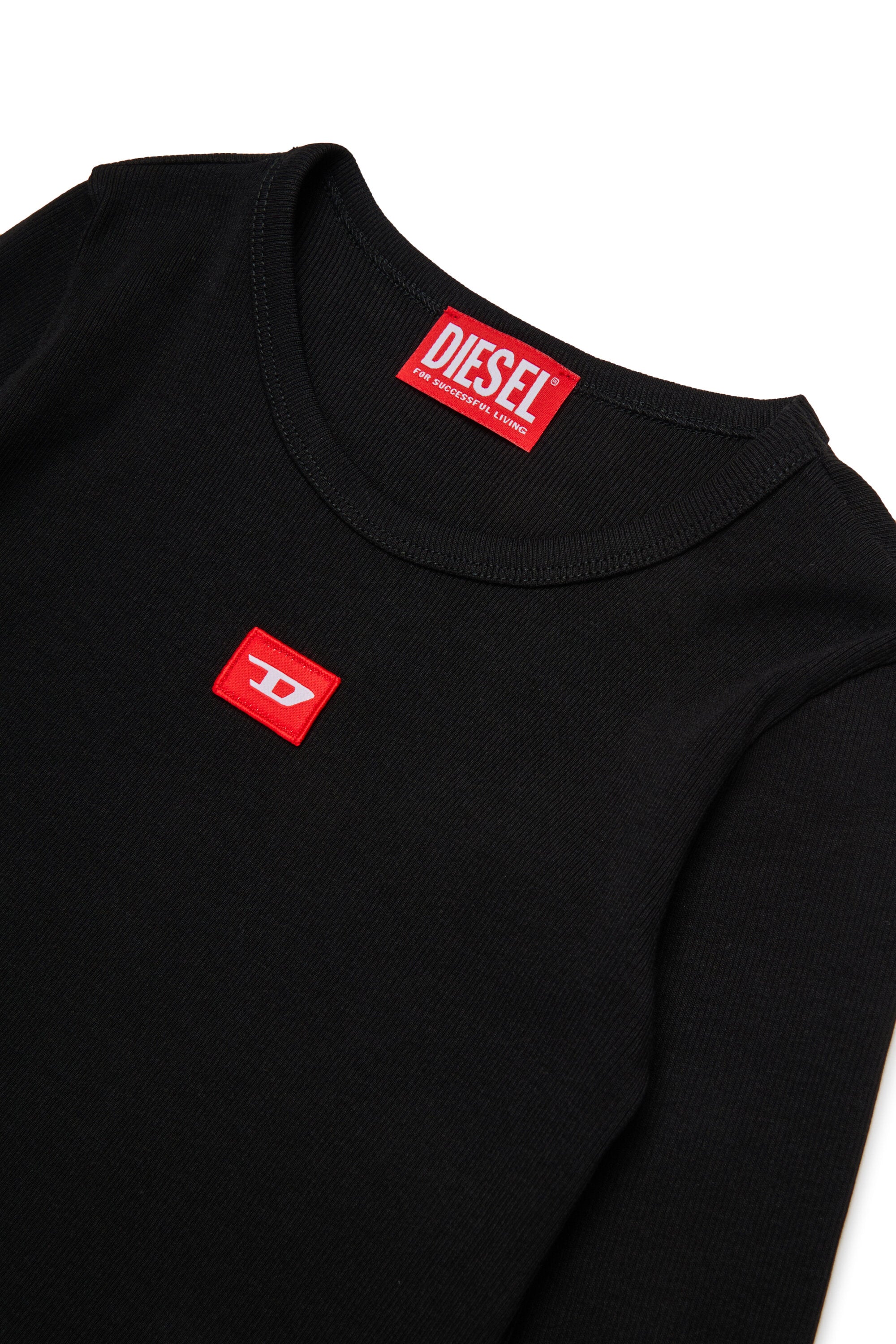 T-shirt en jersey extensible avec écusson D rouge