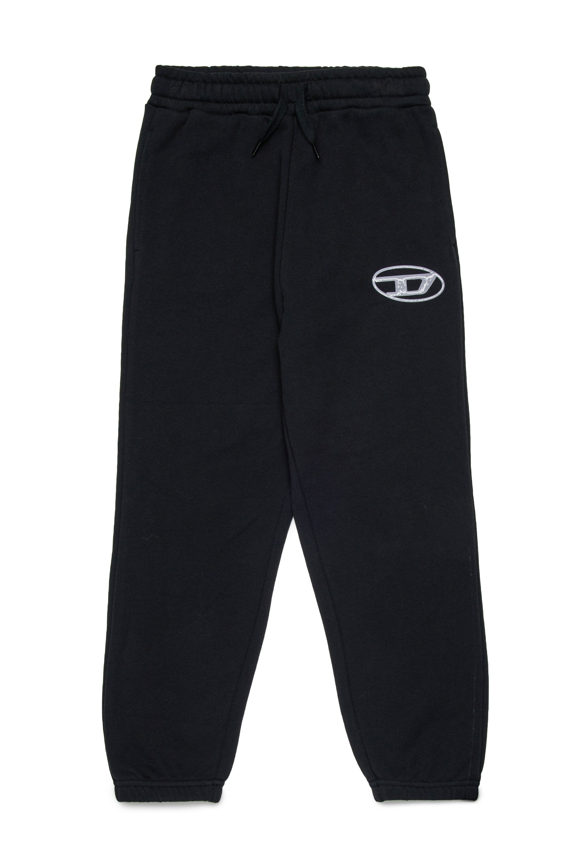 Pantaloni jogger con logo Oval D bicolor