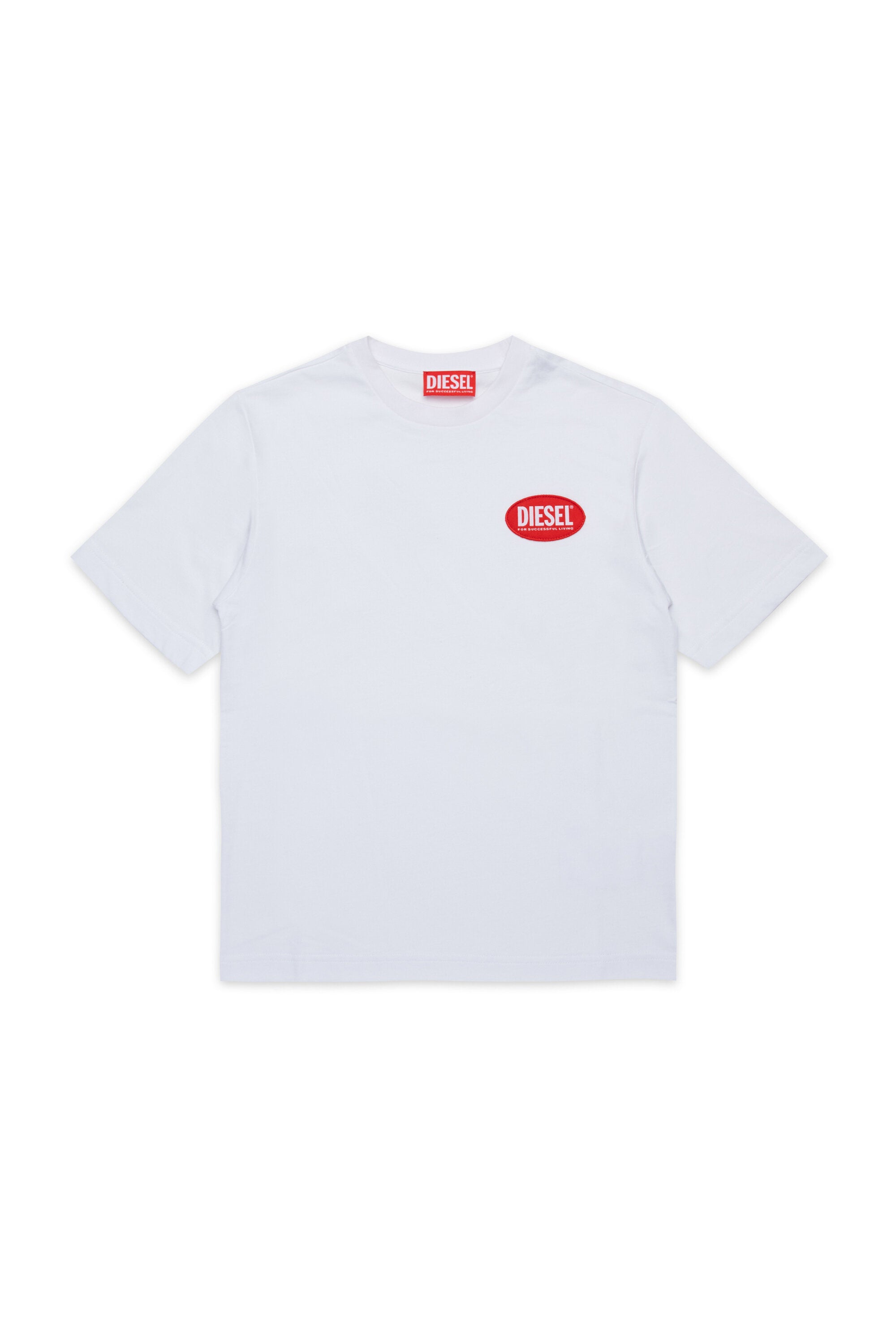 T-shirt in jersey con Diesel Oval Label
