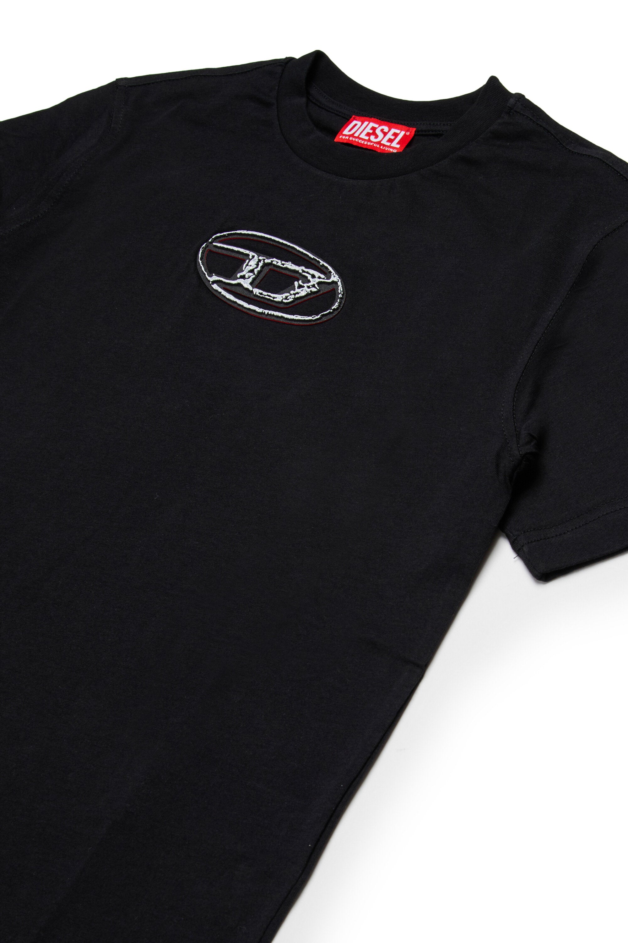 Mehrlagiges Jersey-T-Shirt mit dem Markenzeichen Oval D