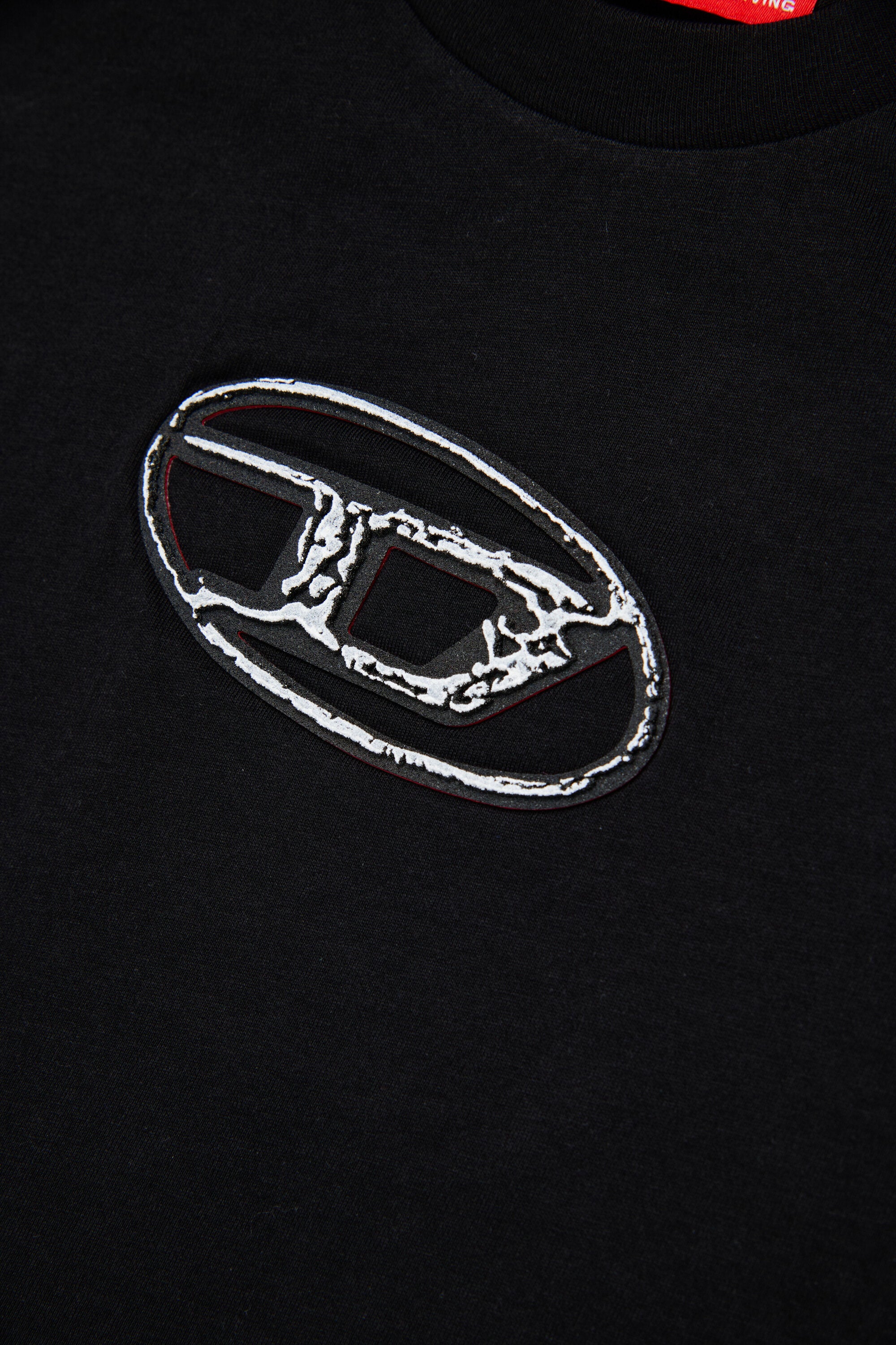 Mehrlagiges Jersey-T-Shirt mit dem Markenzeichen Oval D