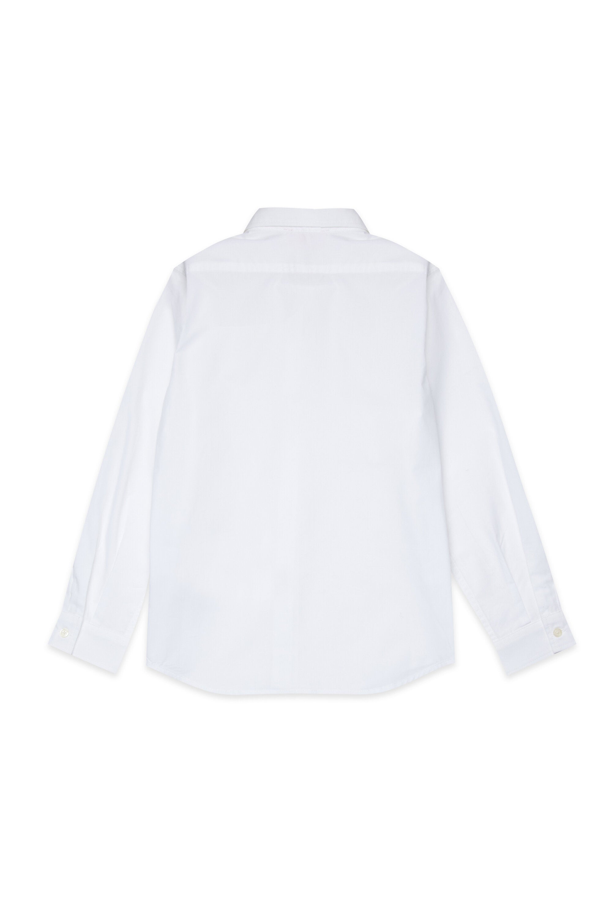 Chemise classique en popeline avec logo sur le col