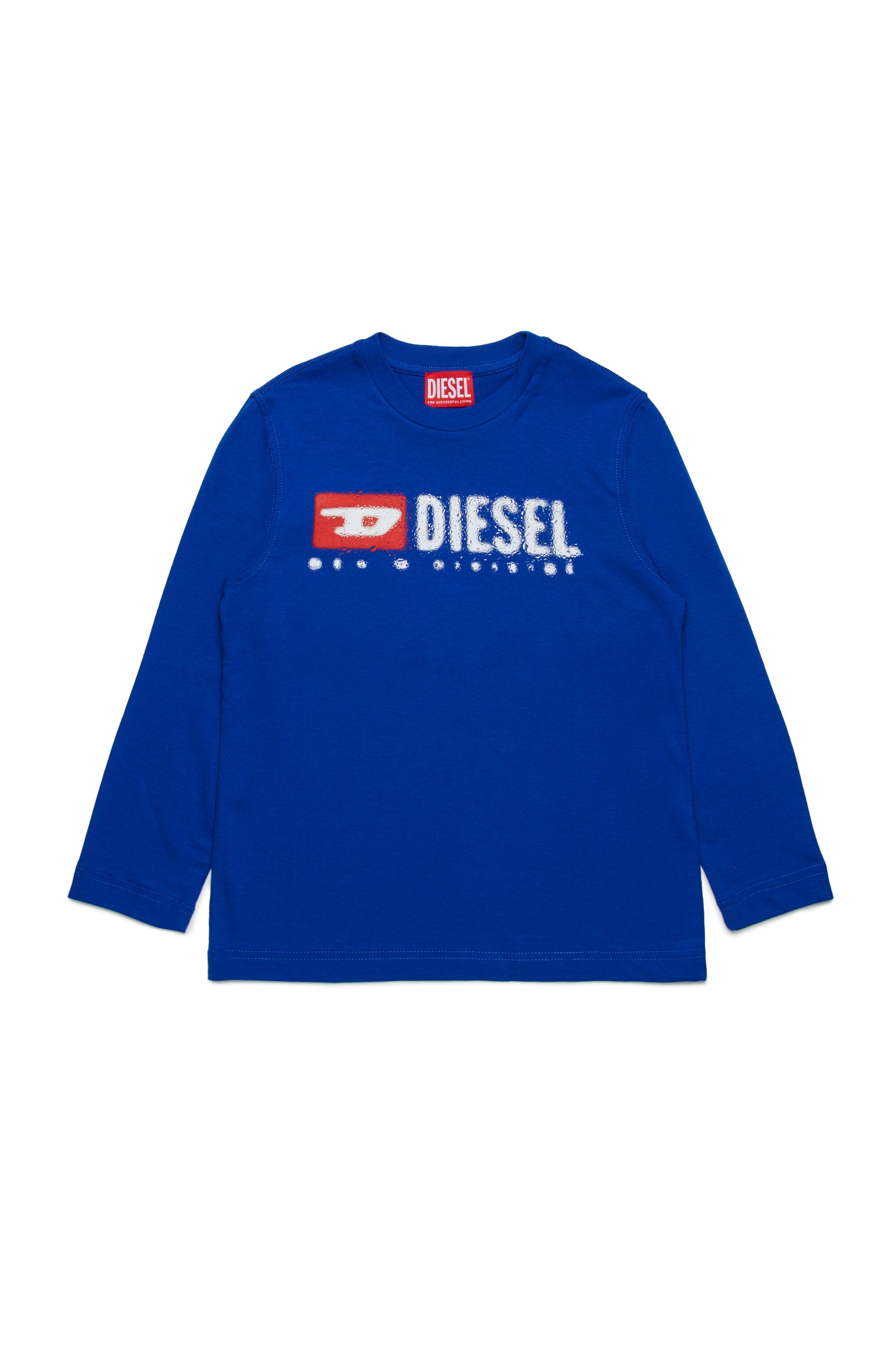 Langärmeliges Jersey-T-Shirt mit Diesel Denim Division-Logo