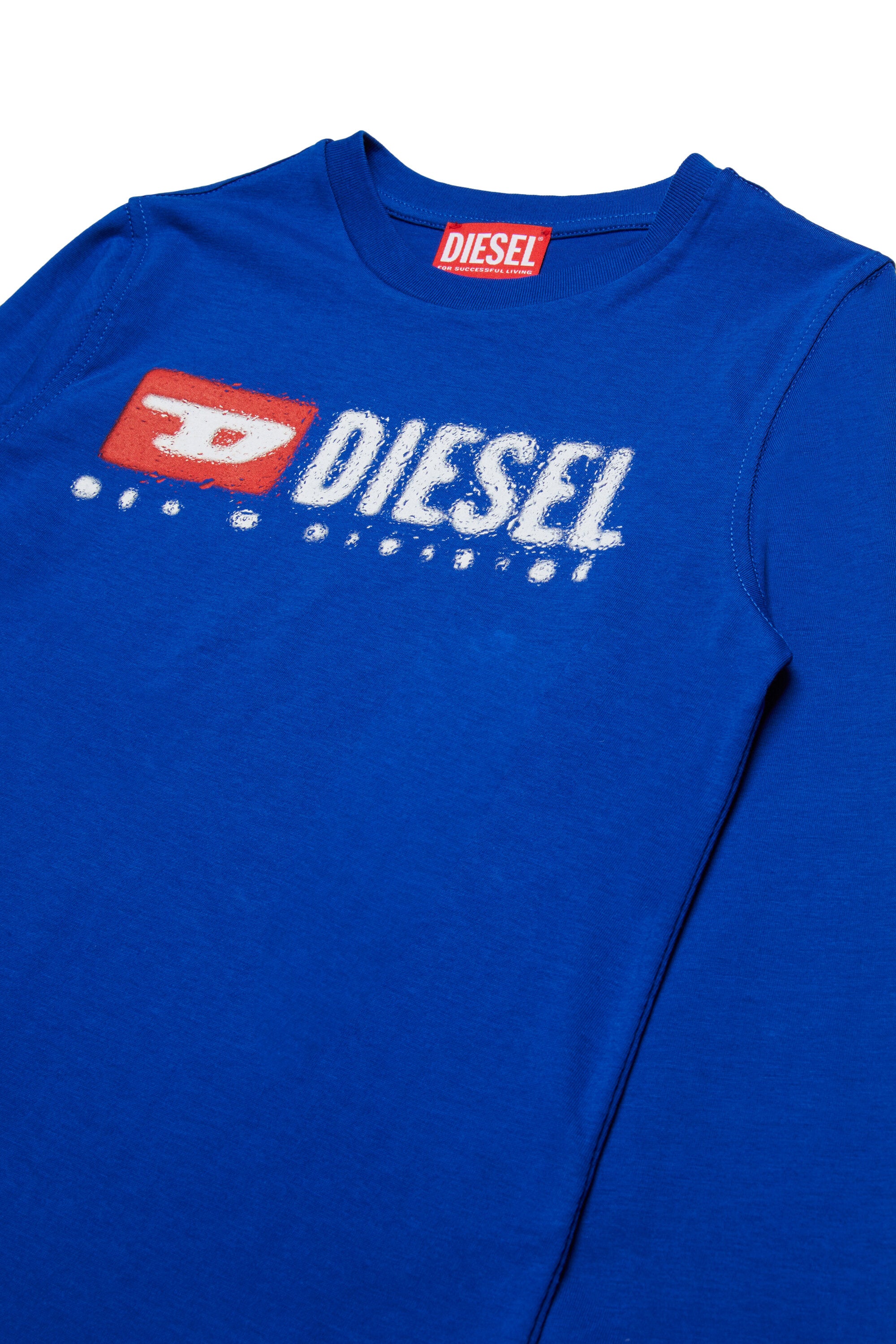 Langärmeliges Jersey-T-Shirt mit Diesel Denim Division-Logo