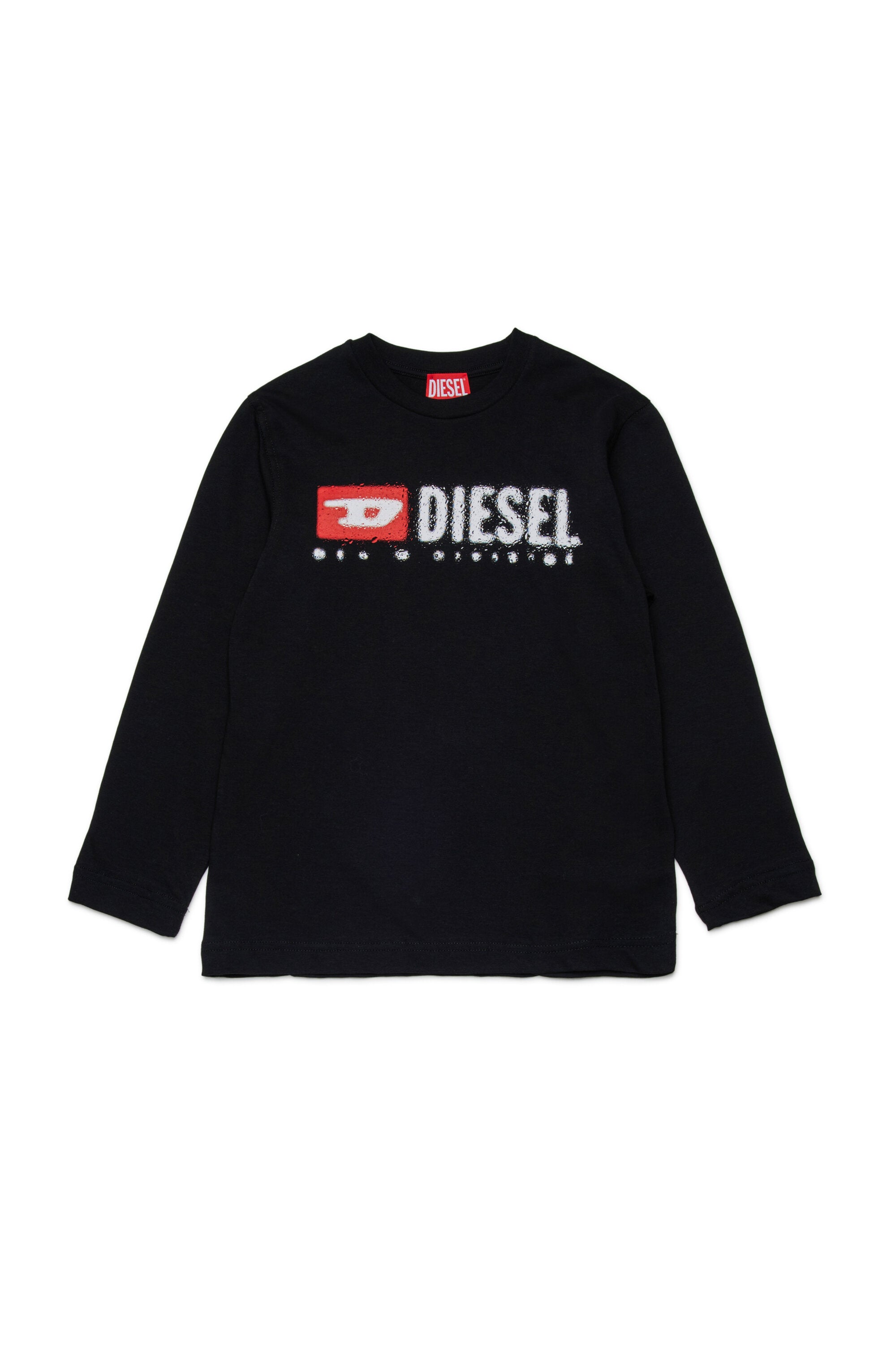 Langärmeliges Jersey-T-Shirt mit Diesel Denim Division-Logo