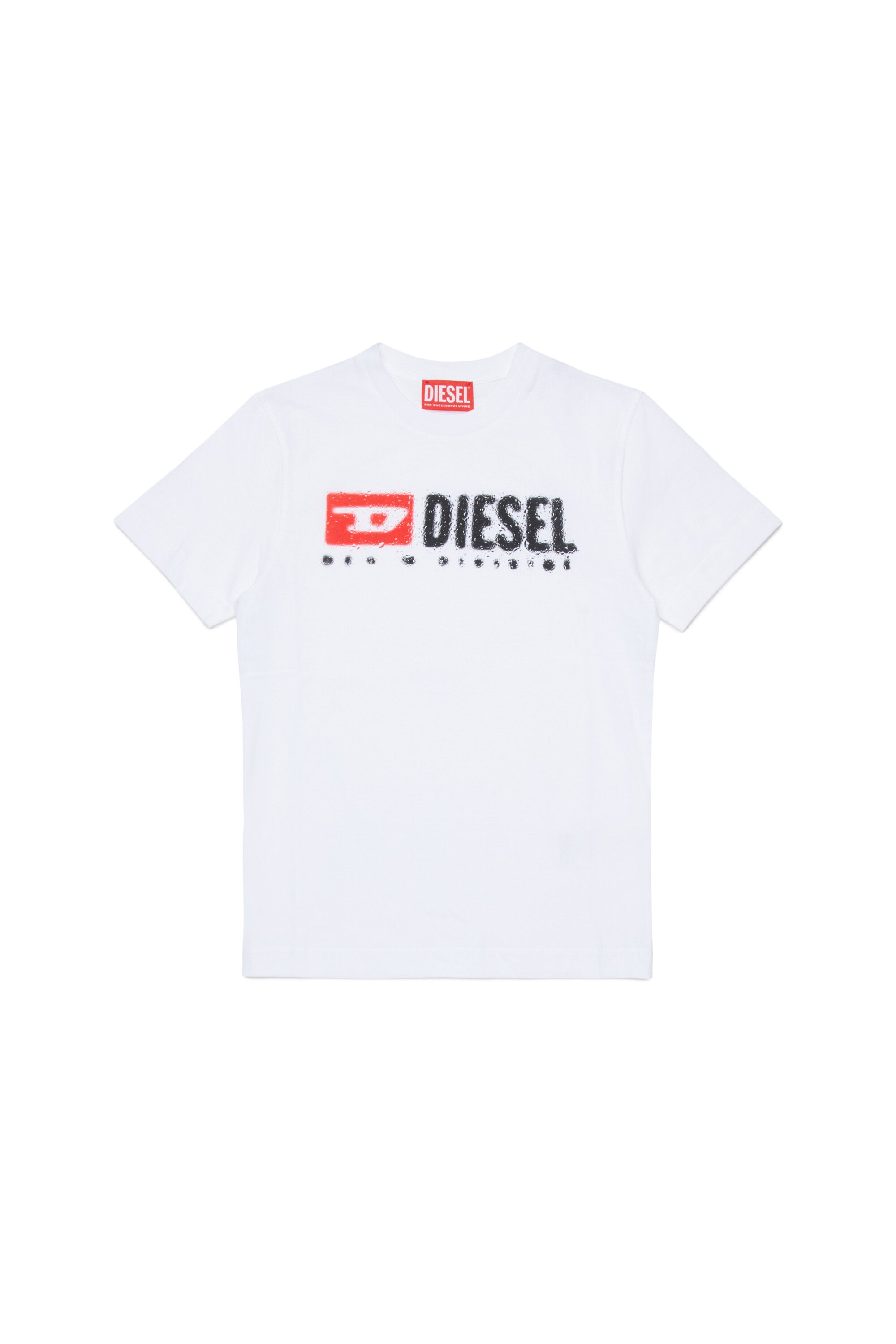 T-shirt in jersey con logo Diesel Denim Division