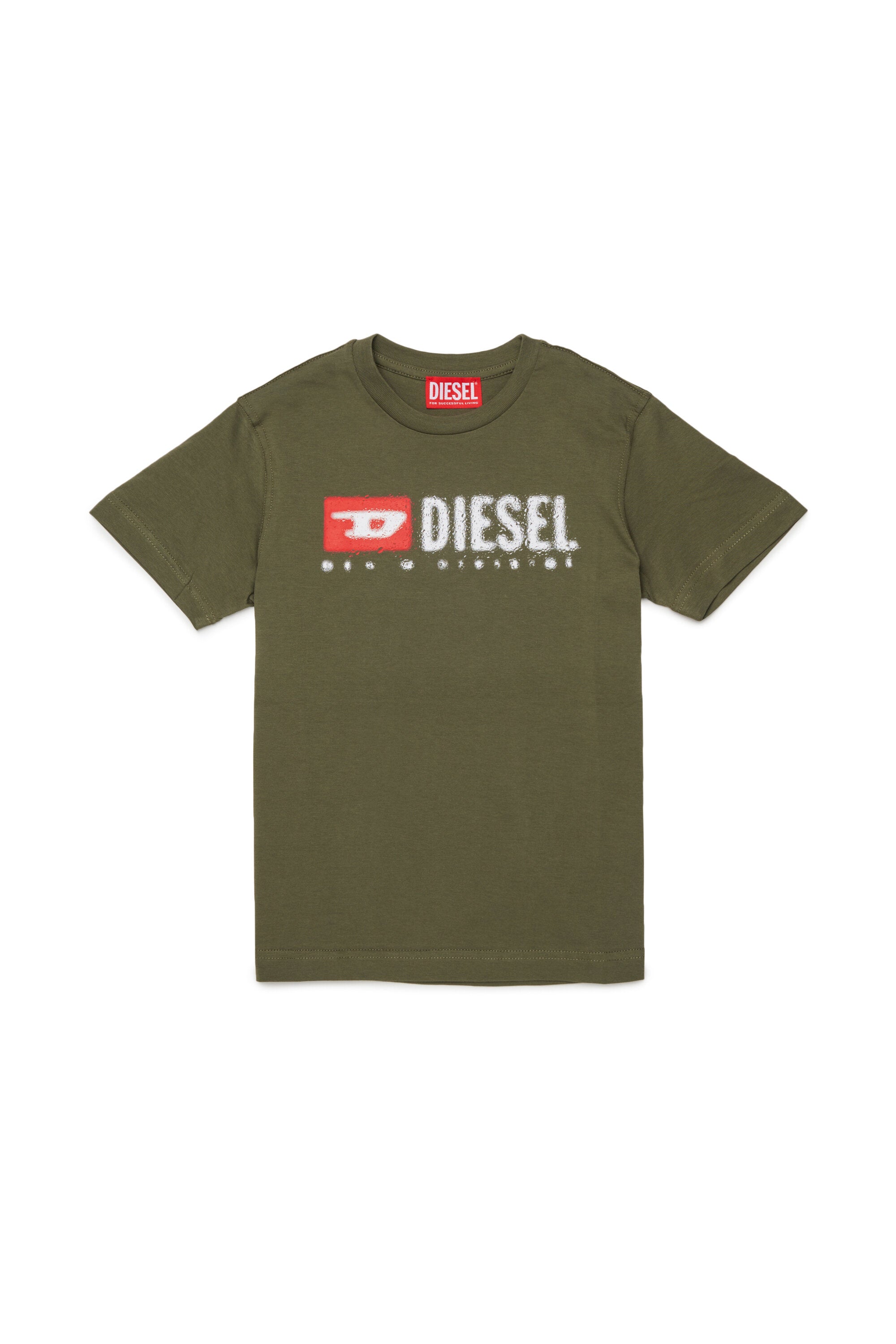 T-shirt in jersey con logo Diesel Denim Division