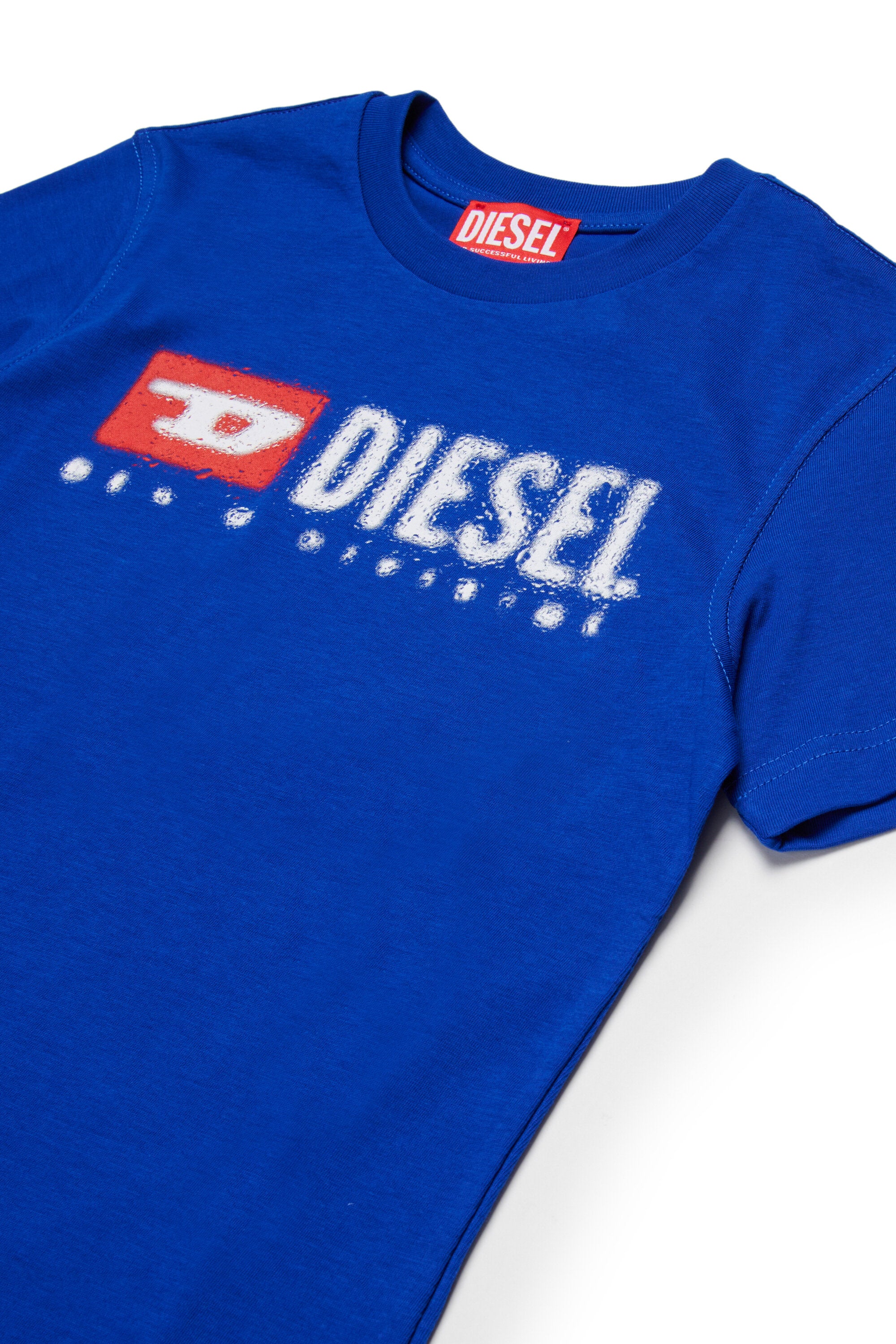 T-shirt in jersey con logo Diesel Denim Division