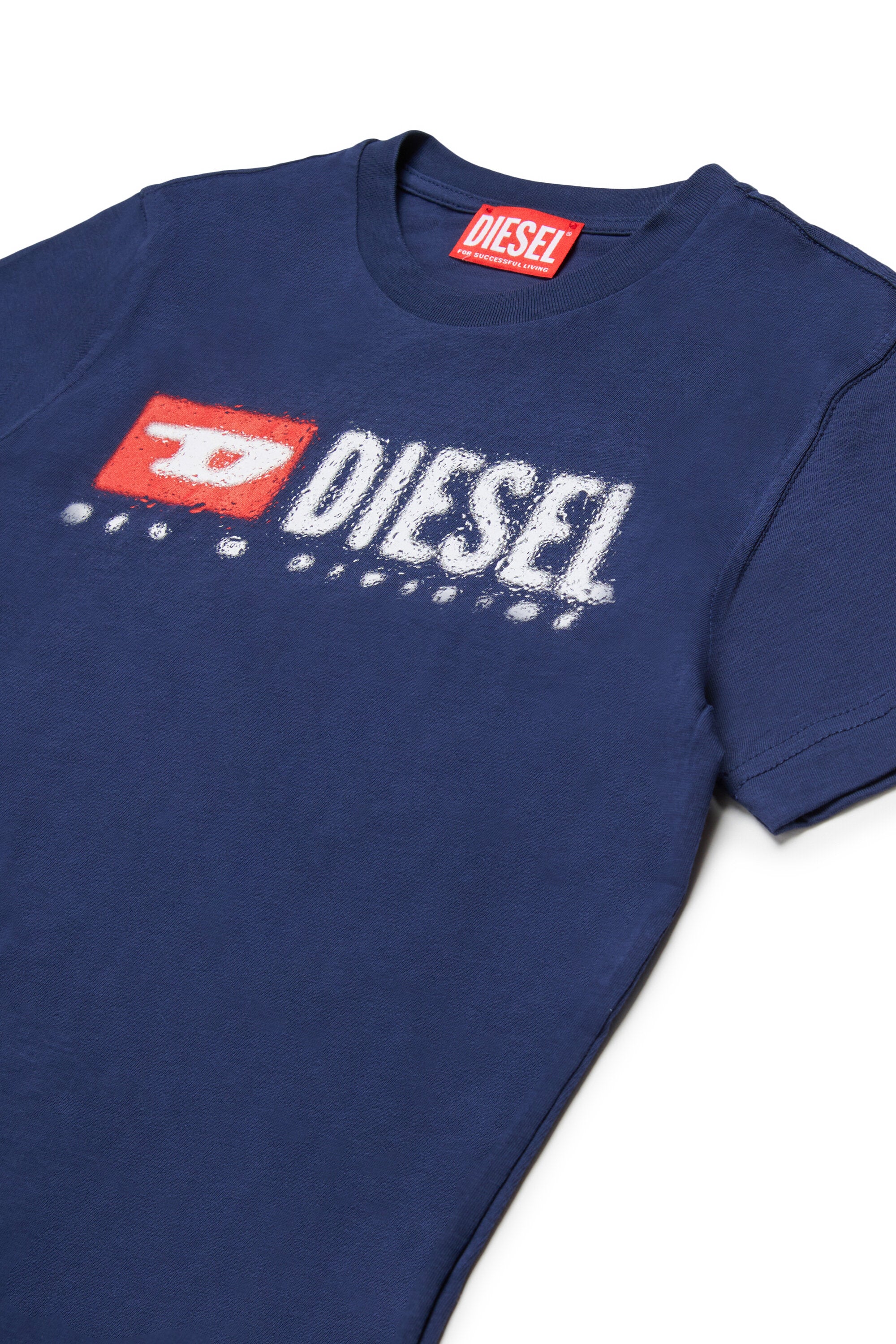 T-shirt in jersey con logo Diesel Denim Division