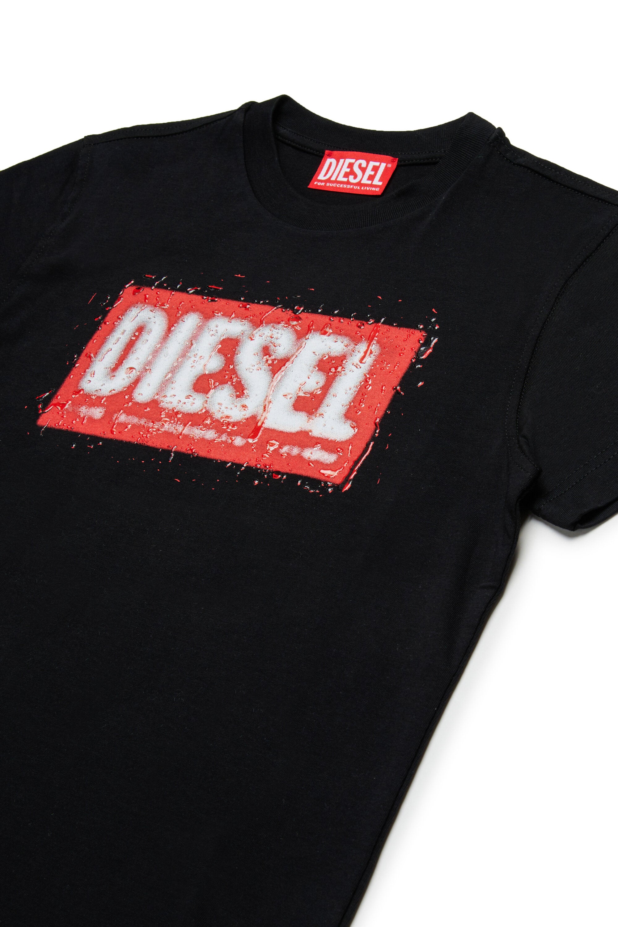 T-shirt in jersey con logo Diesel Denim Division