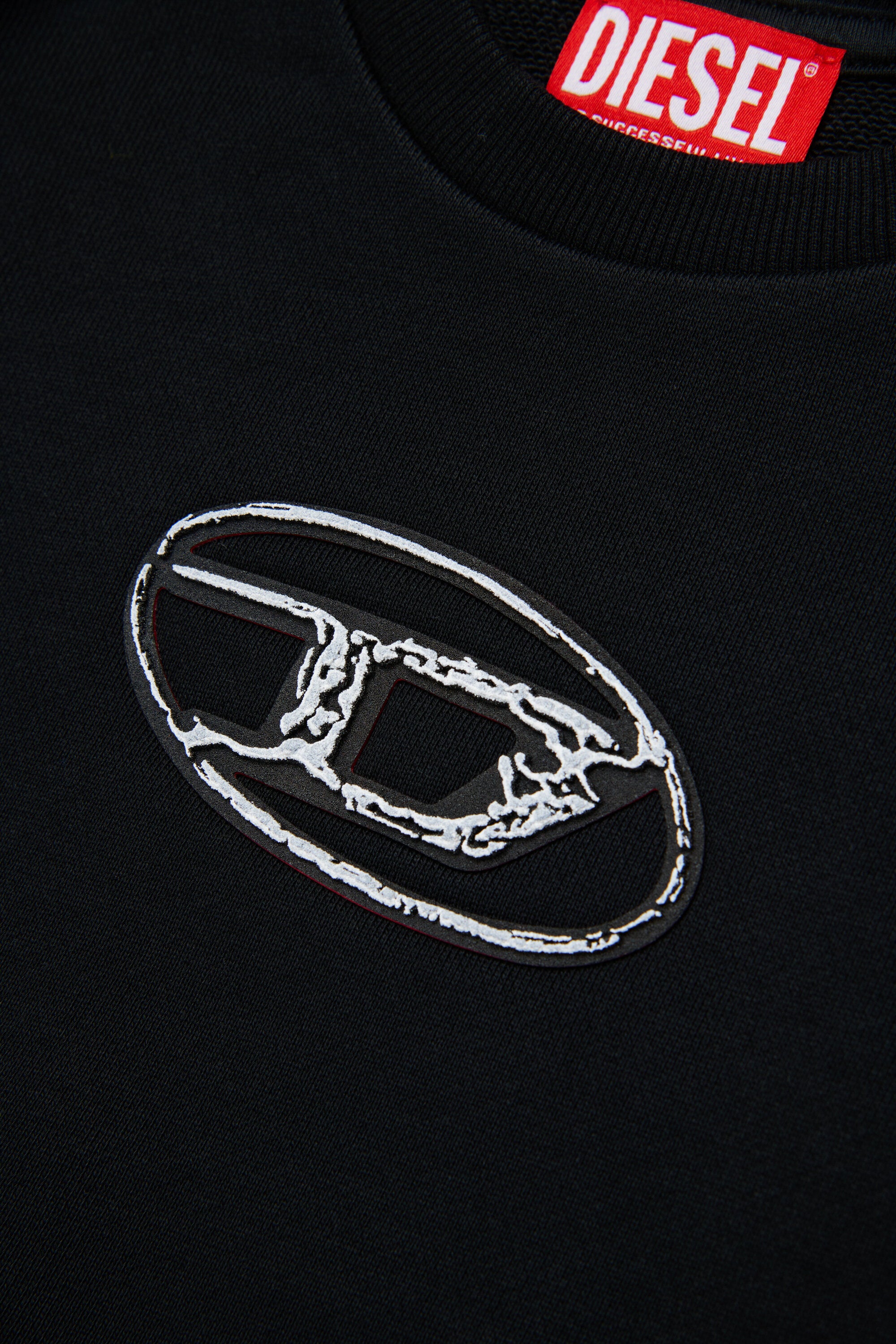 Sweat-shirt à col ras-du-cou avec logo "Oval D" en plusieurs couches