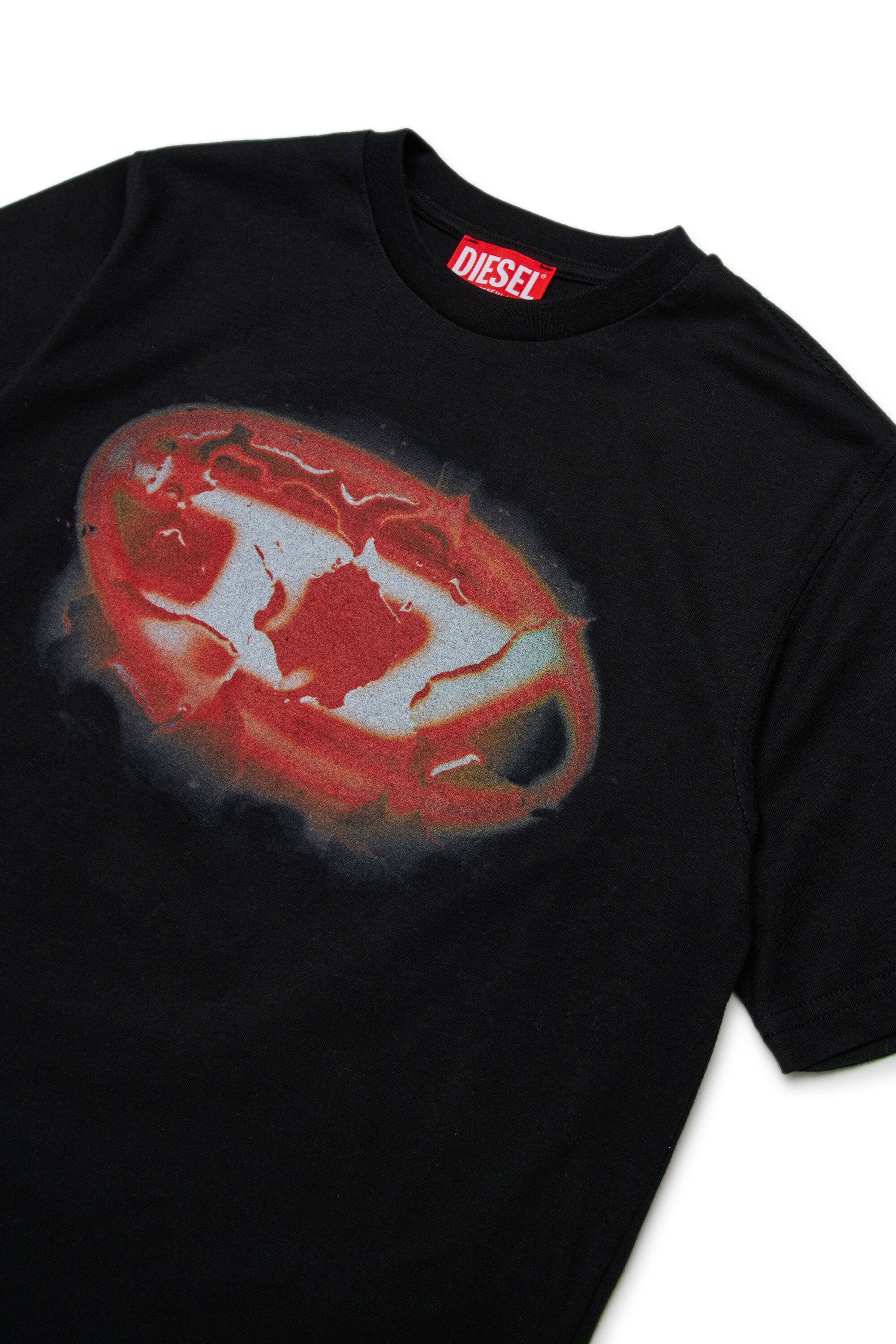 Camiseta en mezcla de algodón con logotipo Glowing Oval D