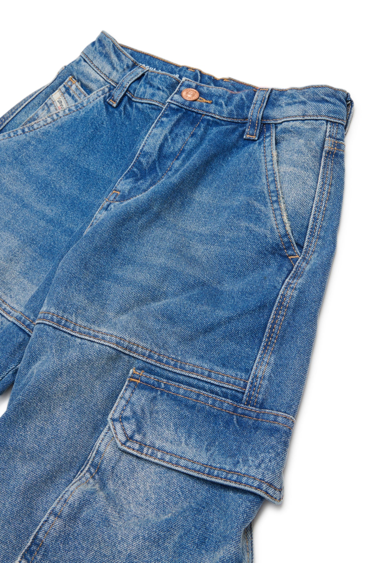 Relaxed fit cargo jeans with side pockets - D-Argjx Cargo
