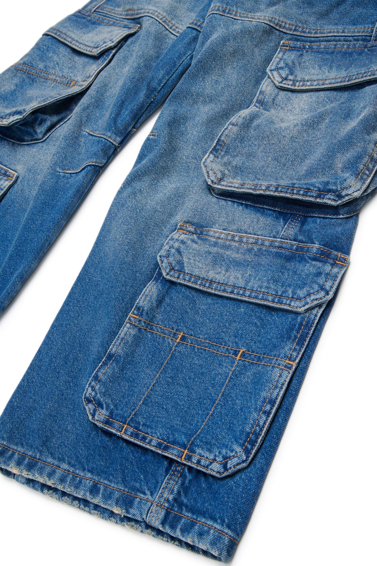 Relaxed fit cargo jeans with side pockets - D-Argjx Cargo