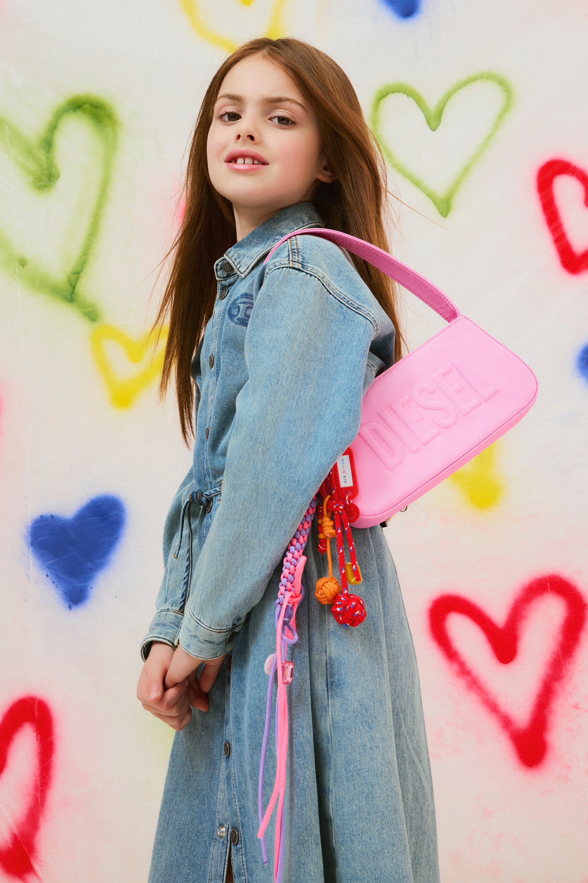 KiKi DIESEL ロゴ ナイロン バック DIESEL girl's WDELIA bag branded with logo | BRAVE KID
