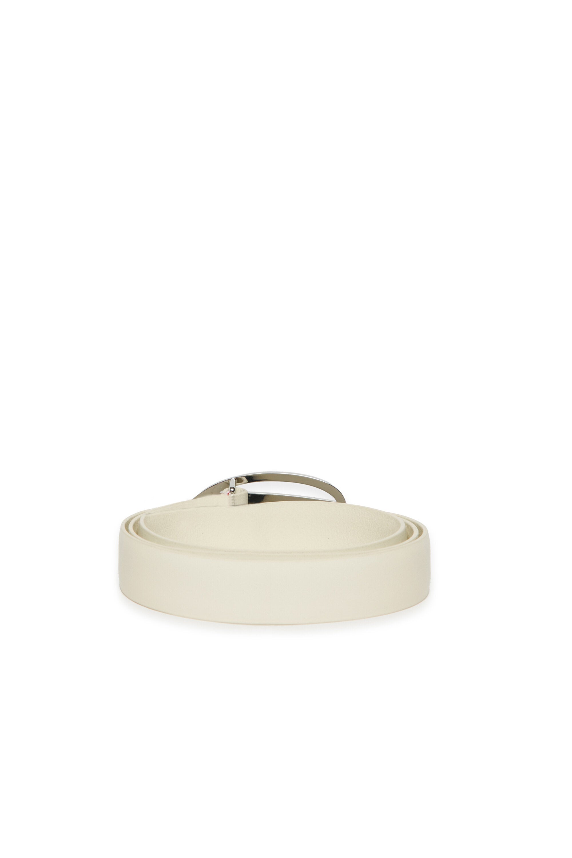 Cintura in vera pelle Oval D con strass