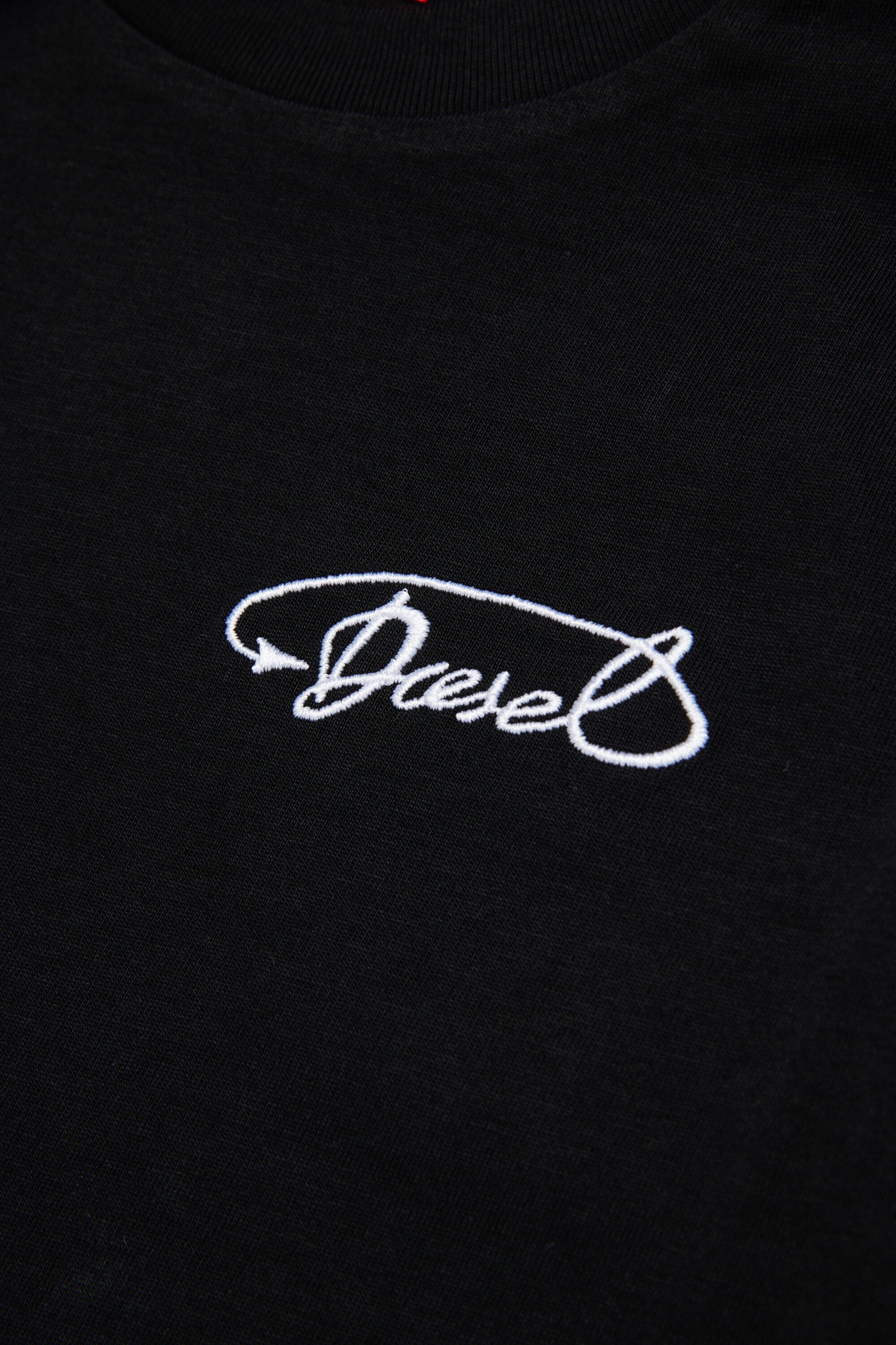 Jersey-T-Shirt mit kursivem Diesel-Logo