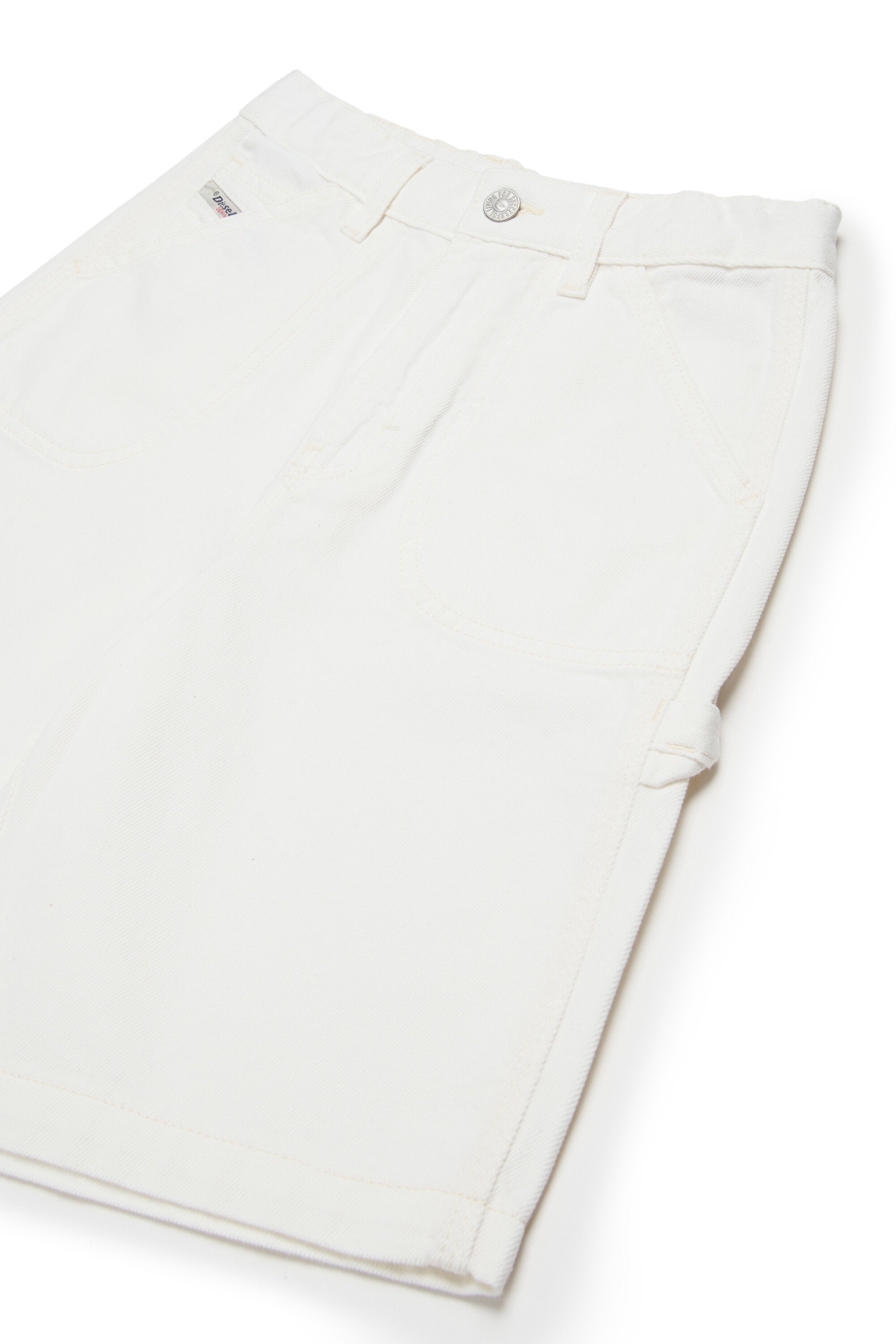 Shorts vaqueros blancos con logo - D-Bart