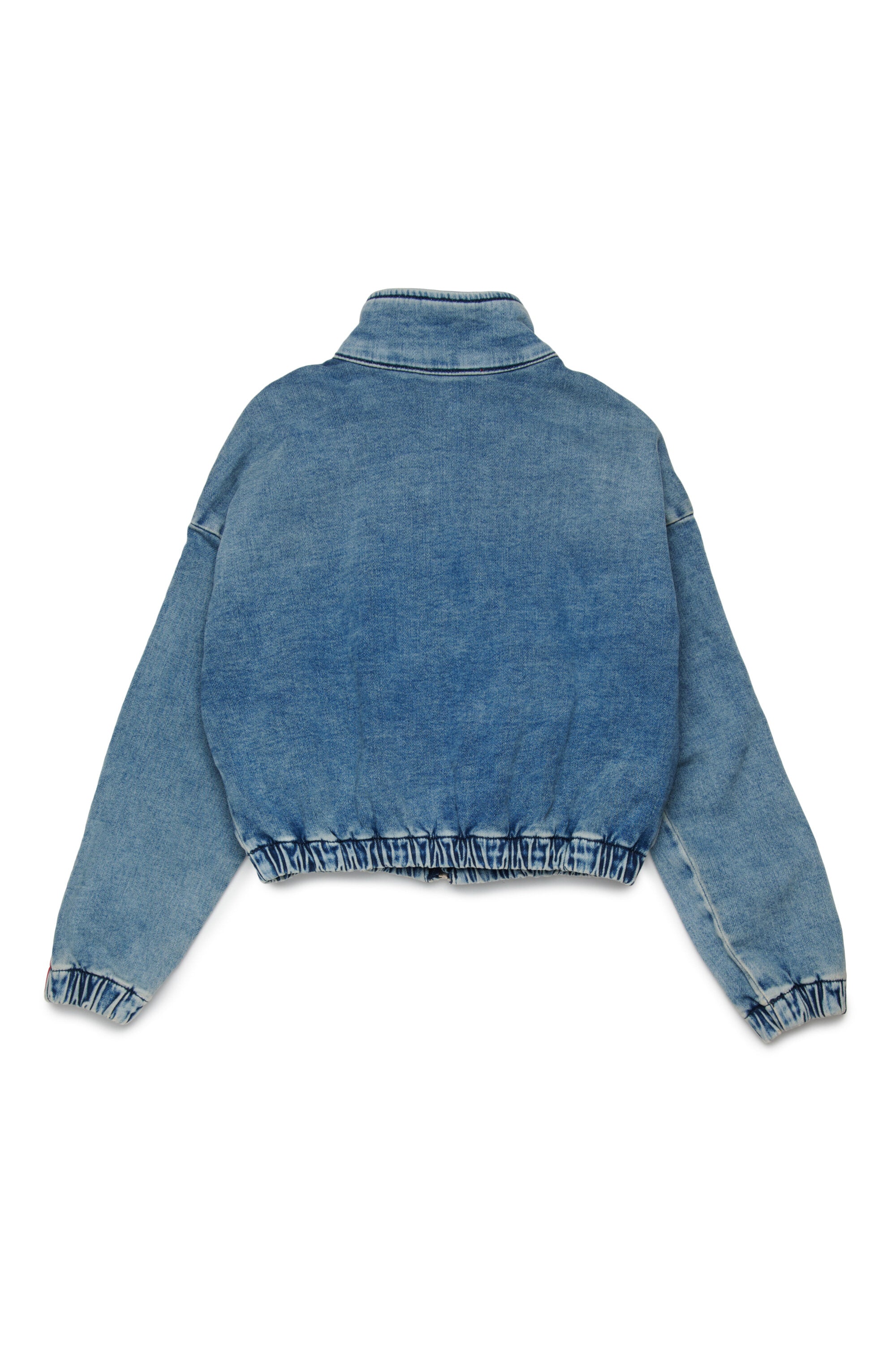 Giacca denim con logo ricamato