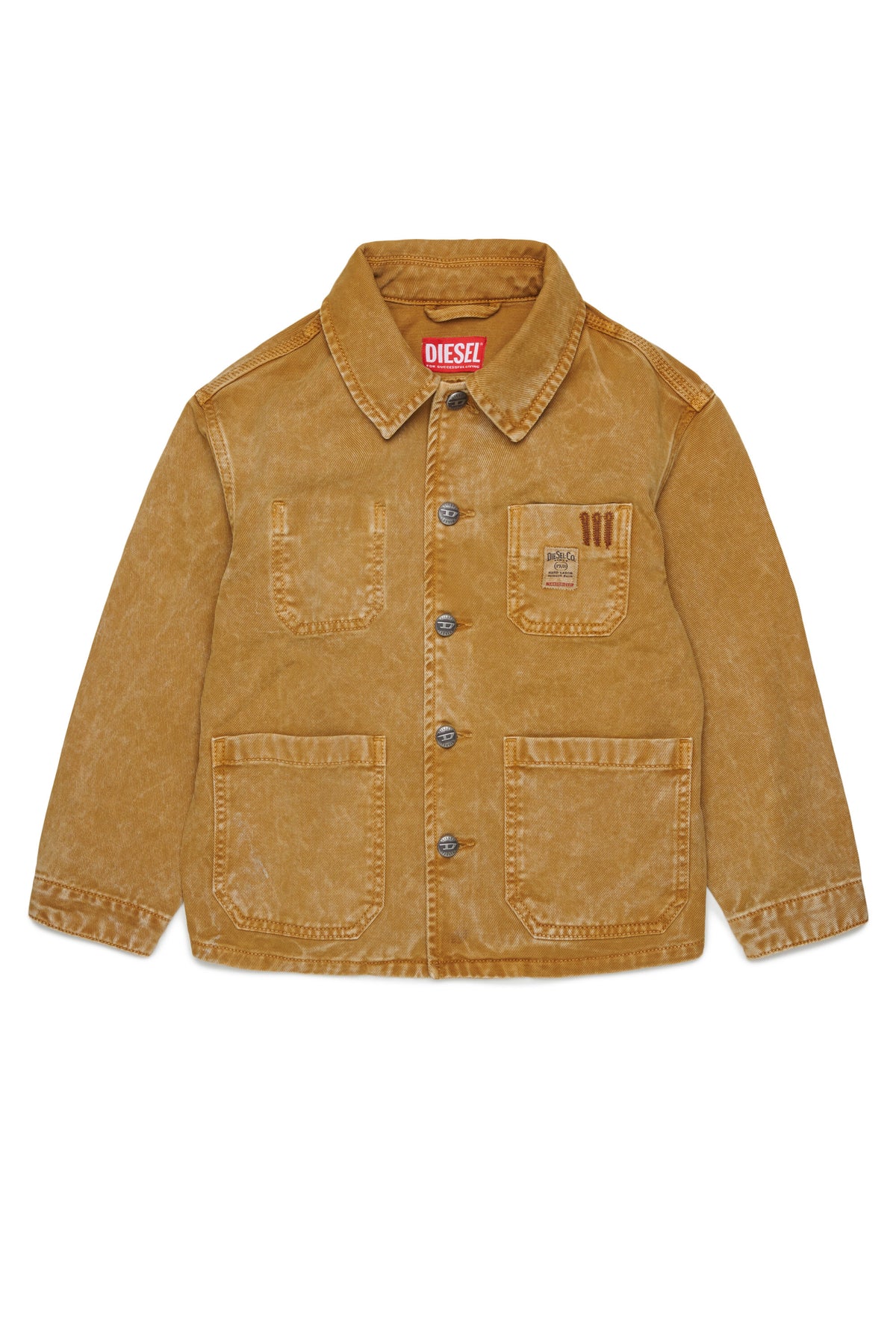Denimjacke mit aufgedrucktem Logo
