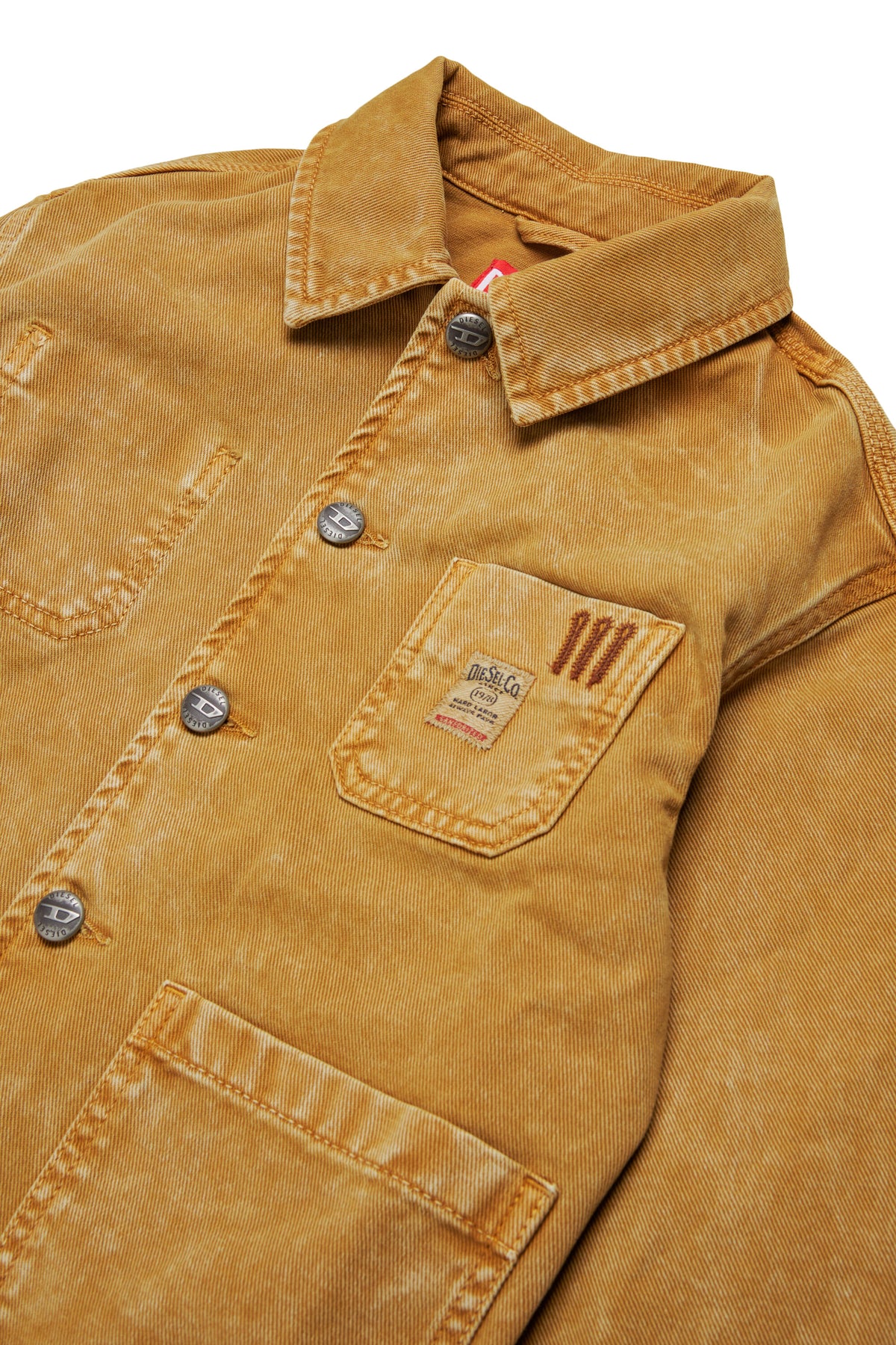 Denimjacke mit aufgedrucktem Logo