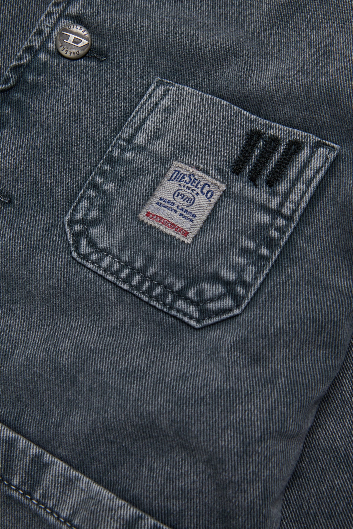 Denimjacke mit aufgedrucktem Logo