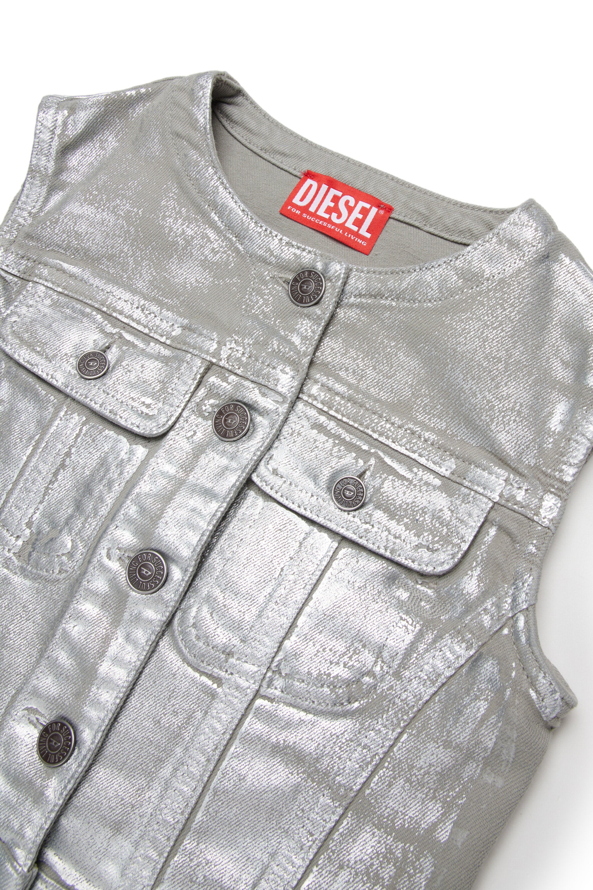 Ärmellose Jacke mit Logo